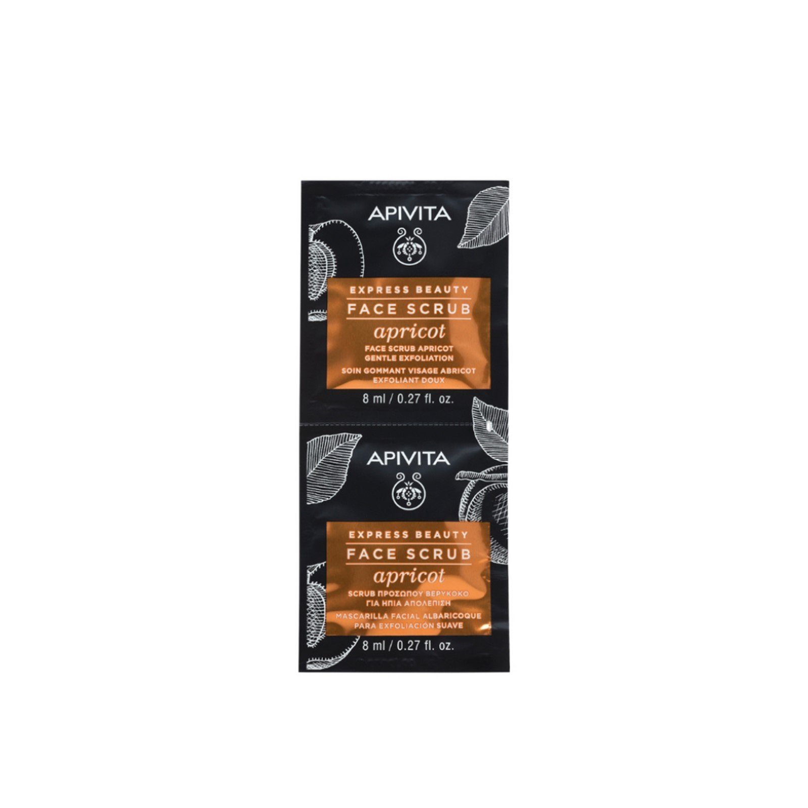 APIVITA Express Beauty Face Scrub Apricot 2x8ml (2x0.27fl oz)