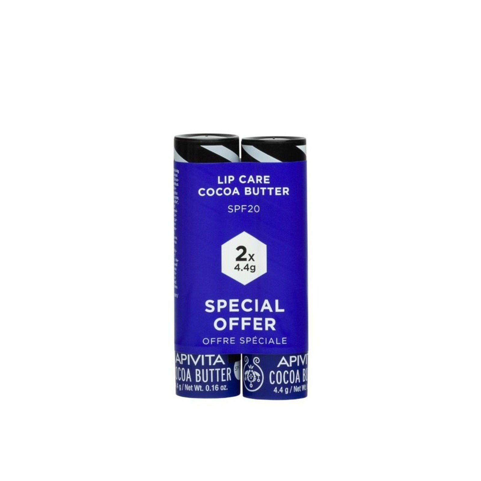 APIVITA Lip Care Cocoa Butter SPF20 4.4g x2 (2x0.16oz)