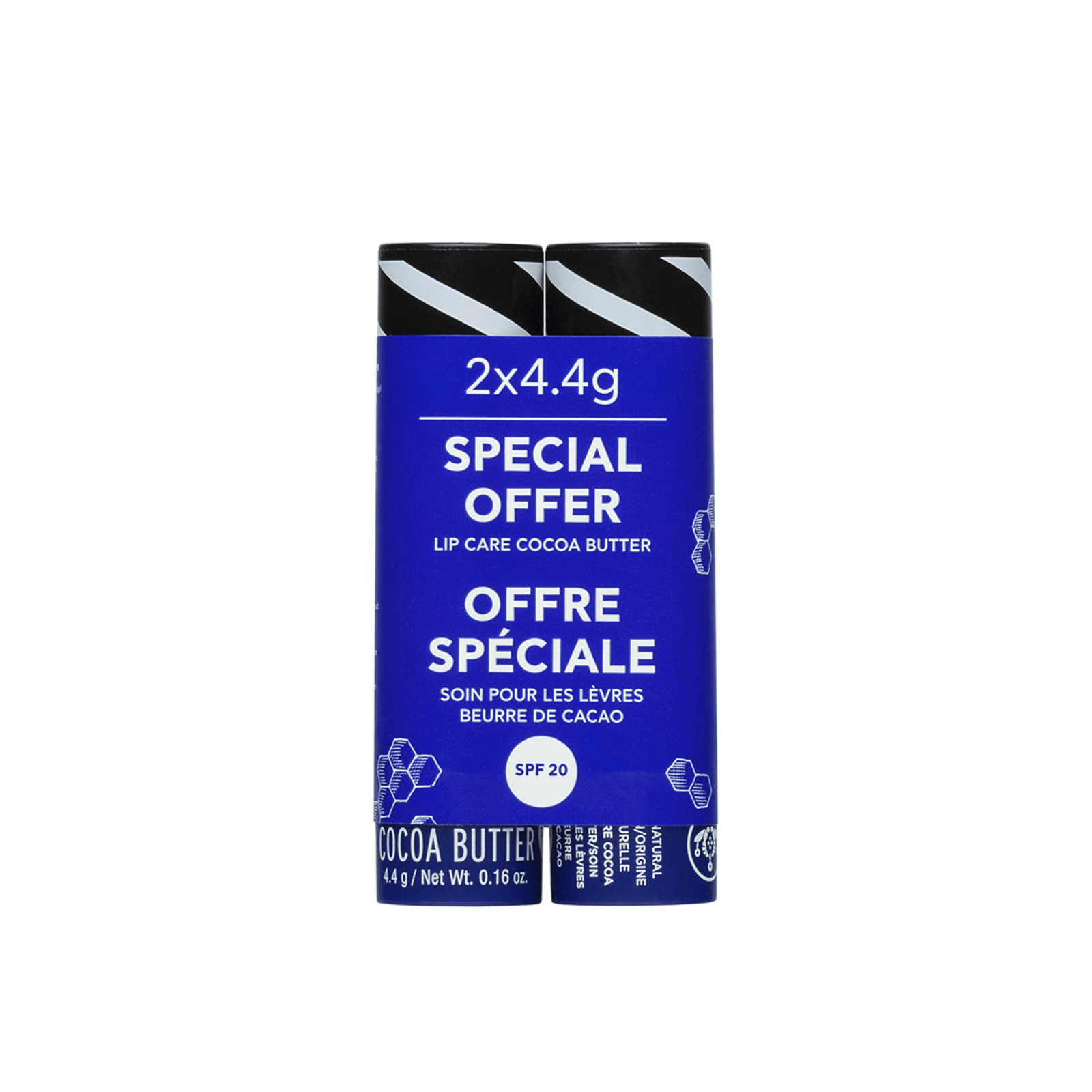 APIVITA Lip Care Cocoa Butter SPF20 4.4g x2 (2x0.16 oz)