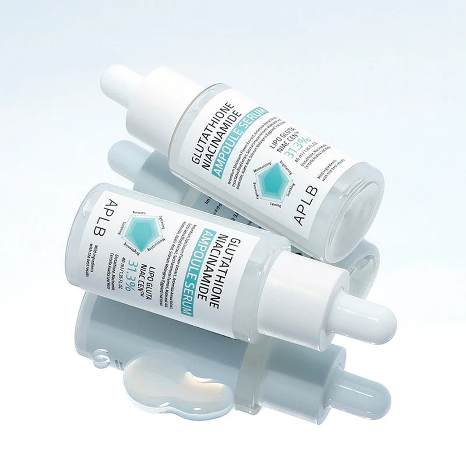 aplb - glutathione niacinamide Beauty Tablet Glutathione acts as an antioxidant APLB Glutathione Niacinamide Ampoule Serum