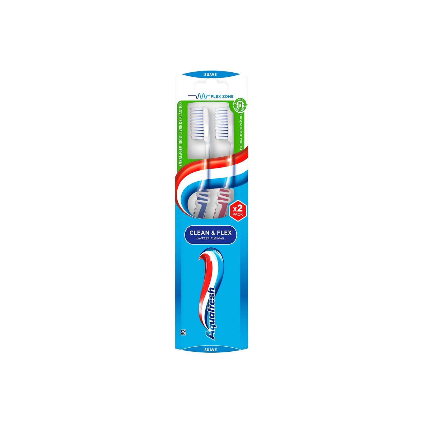 Aquafresh Clean & Flex Soft Toothbrush x2