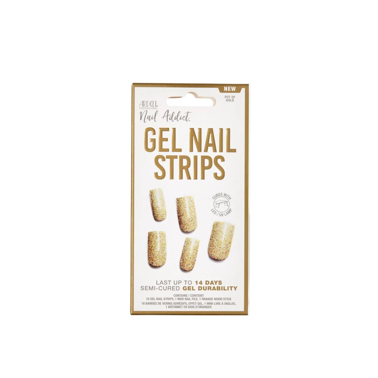 Ardell Nail Addict Gel Nail Strips Pot of Gold x16