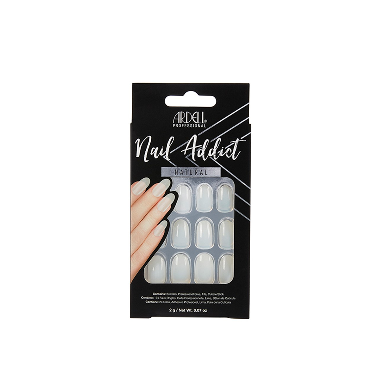 Ardell Nail Addict Natural Artificial Nails Oval x24