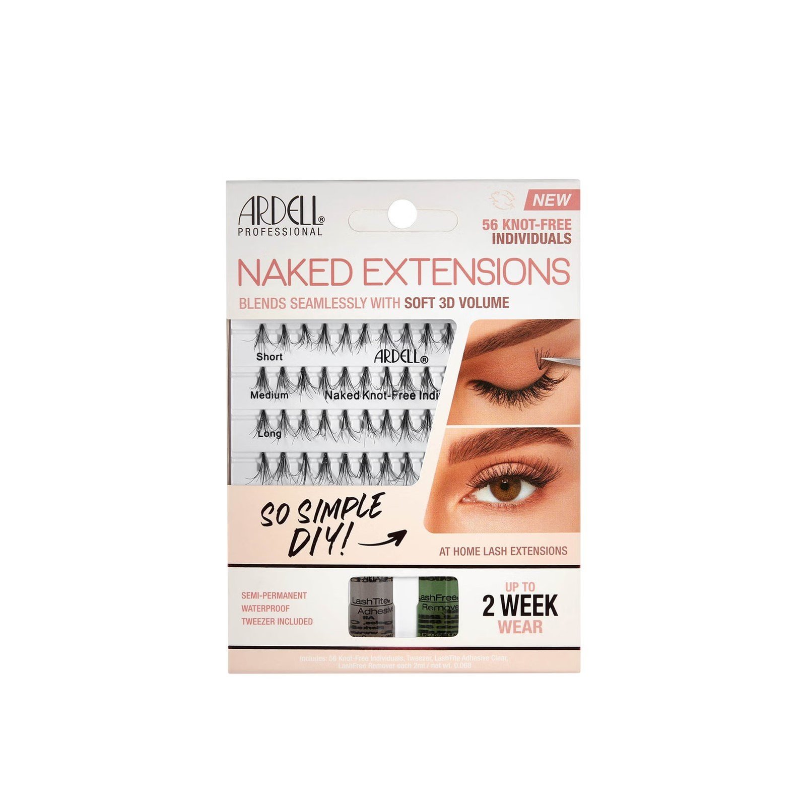 Ardell Naked Lashes Extensions Soft 3D Volume DIY x56