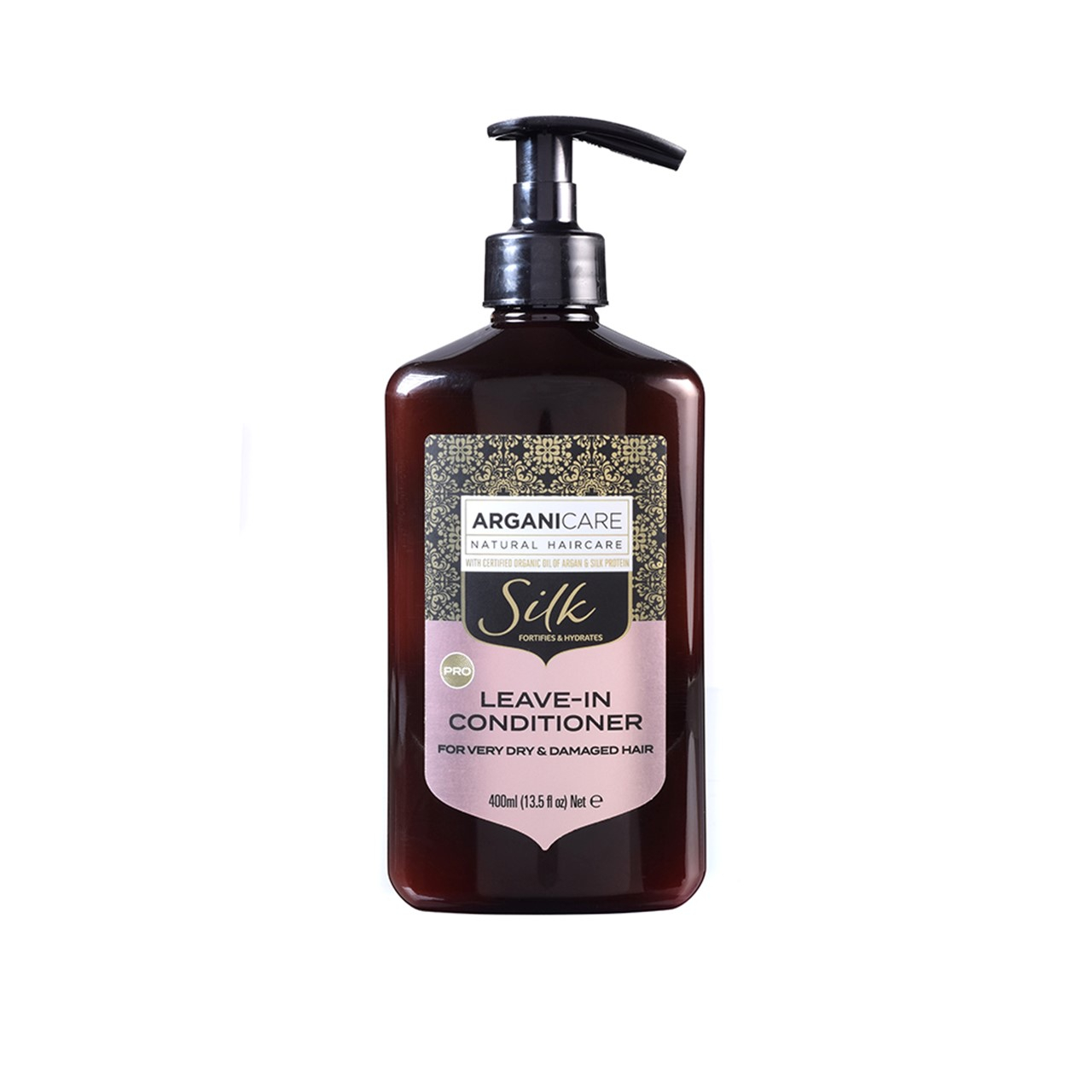 Arganicare Silk Leave-in Conditioner for Very Dry & Damaged Hair 400ml (13.5 fl oz)