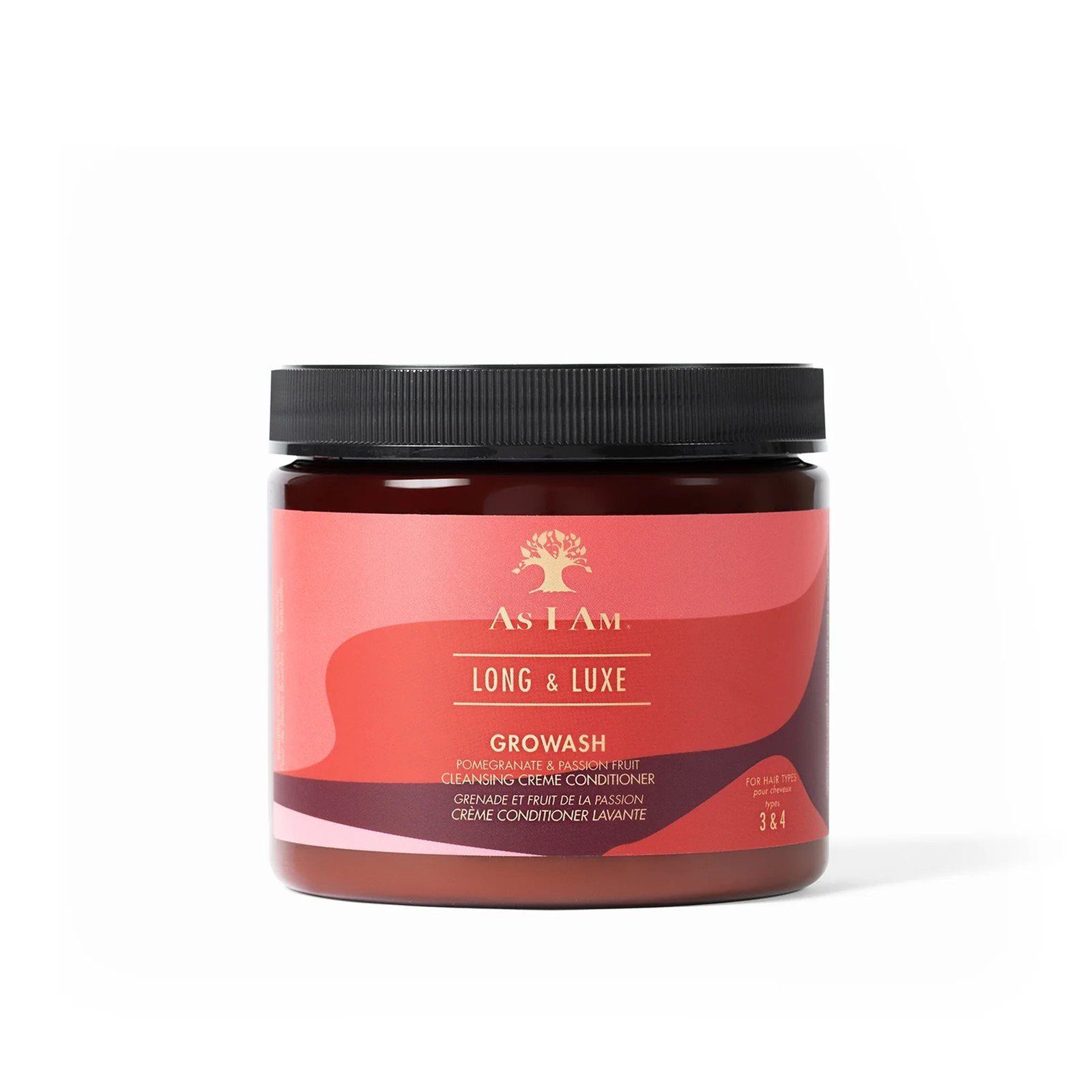 As I Am Long & Luxe GroWash Cleansing Cream Conditioner 454g (16oz)