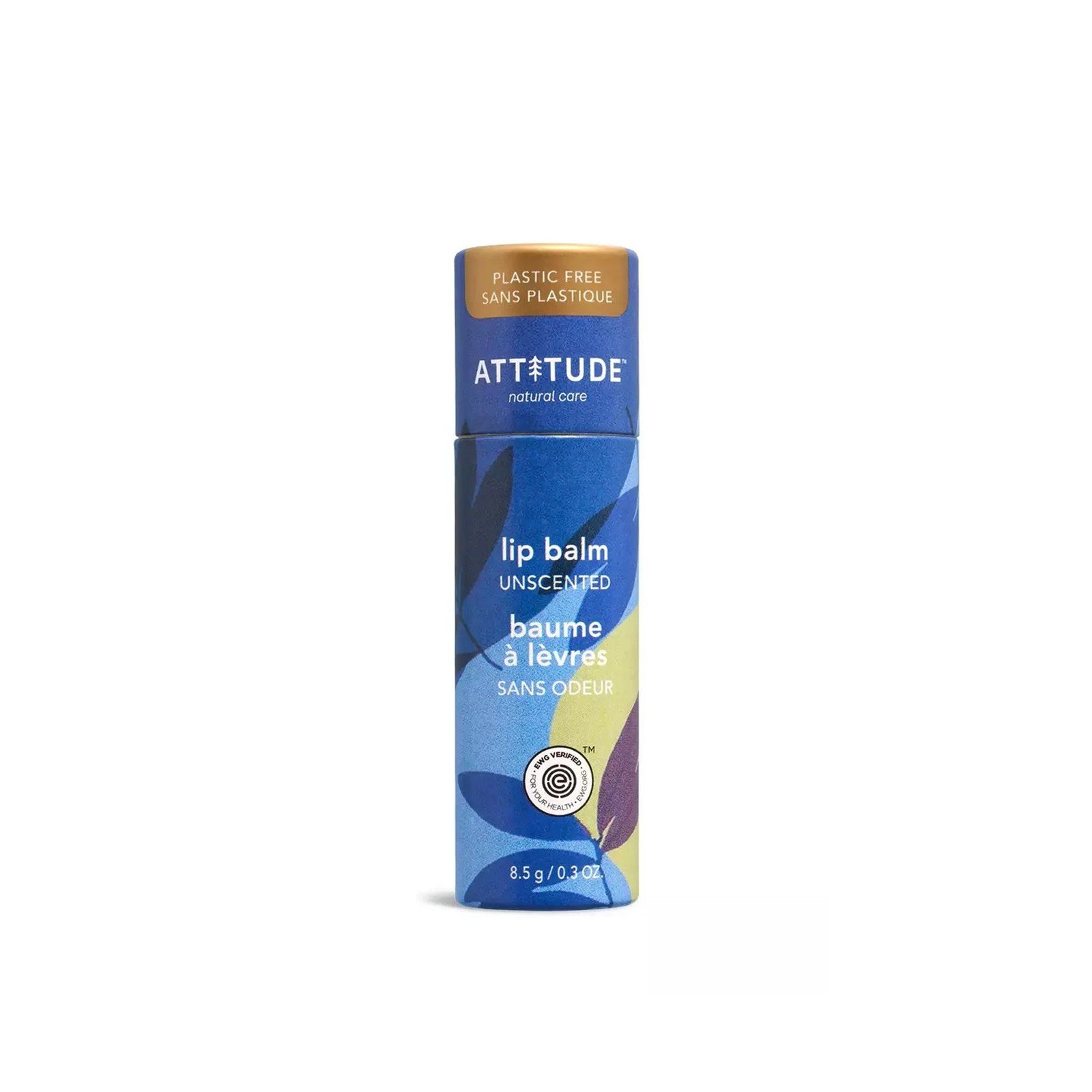 ATTITUDE Leaves Bar Bálsamo Labial Sem Perfume 8,5g