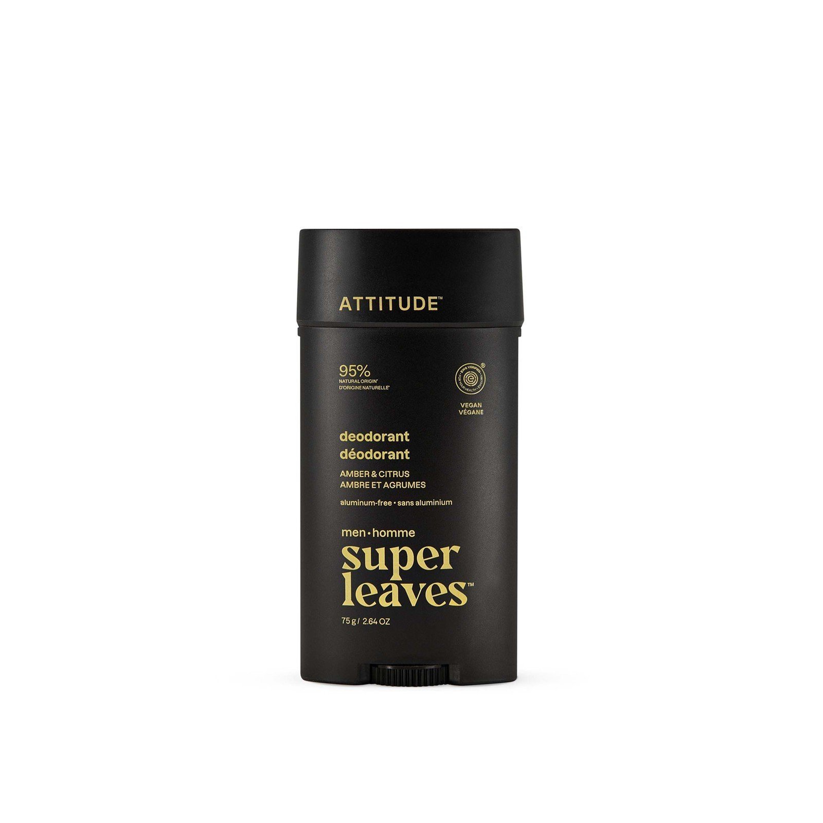 ATTITUDE Super Leaves Men Deodorant Amber & Citrus 75g