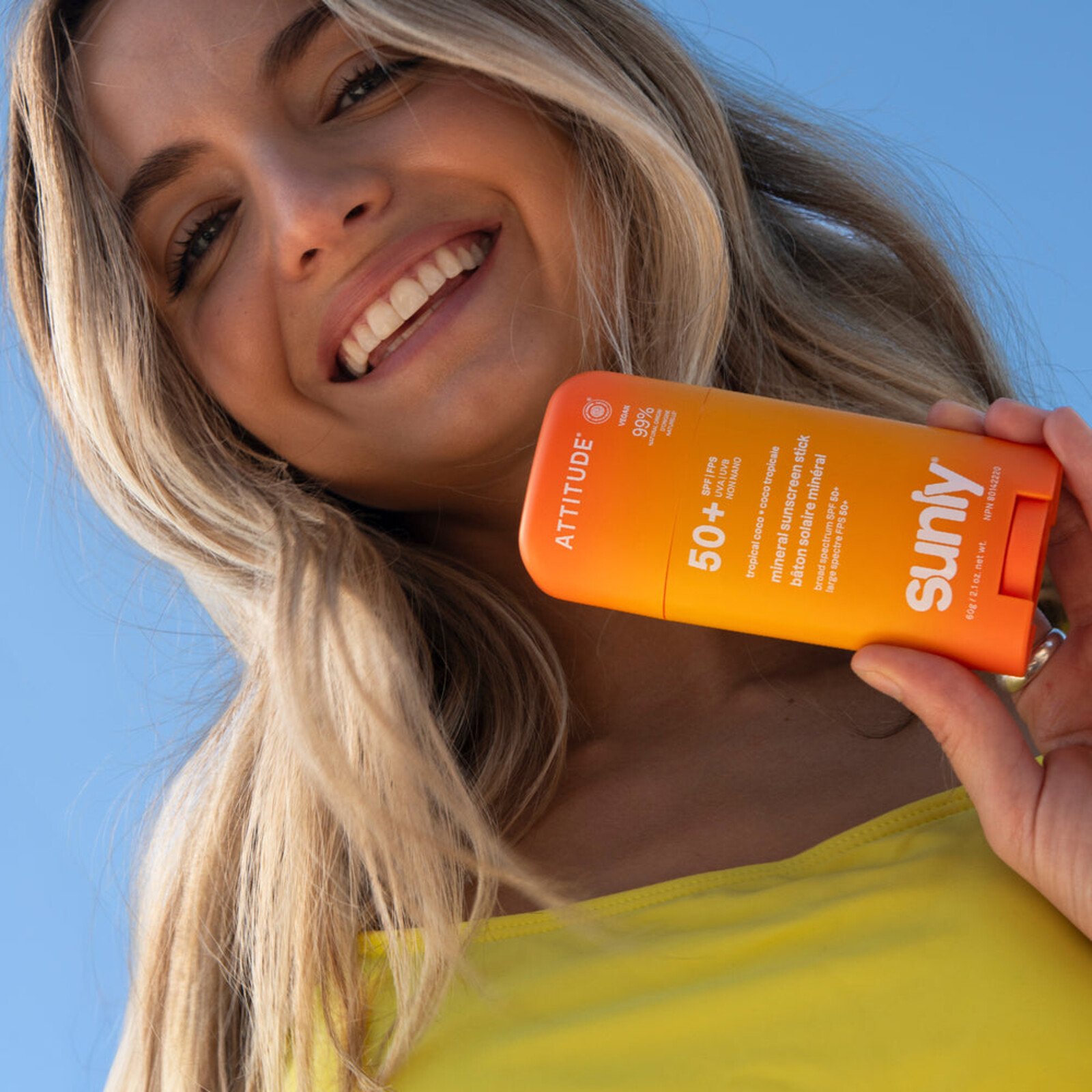 ATTITUDE Sunly Stick Solar Mineral SPF50+ Tropical Coco 60g