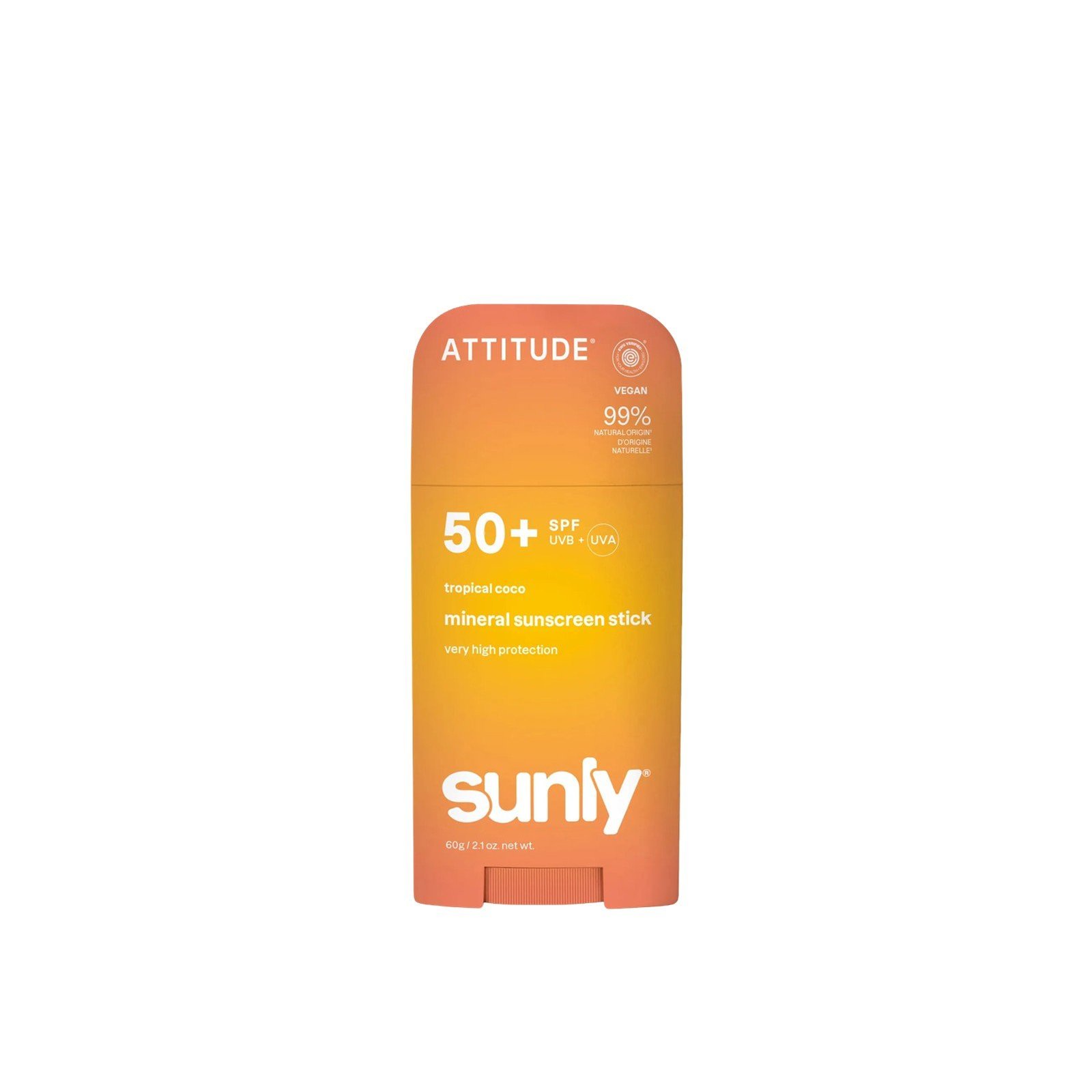 ATTITUDE Sunly Stick Solar Mineral SPF50+ Tropical Coco 60g