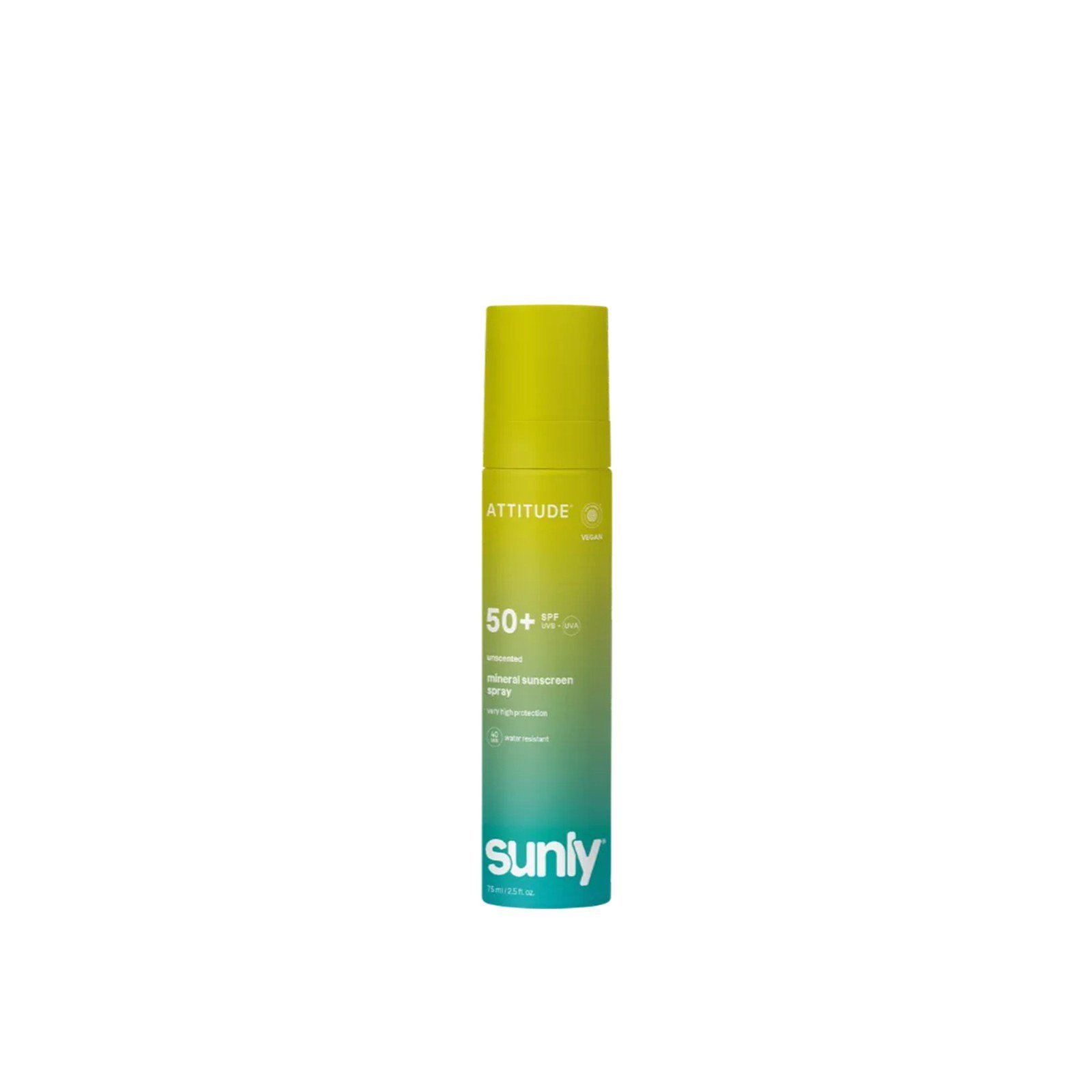 ATTITUDE Sunly Unscented Mineral Sunscreen Spray SPF50+ 75ml