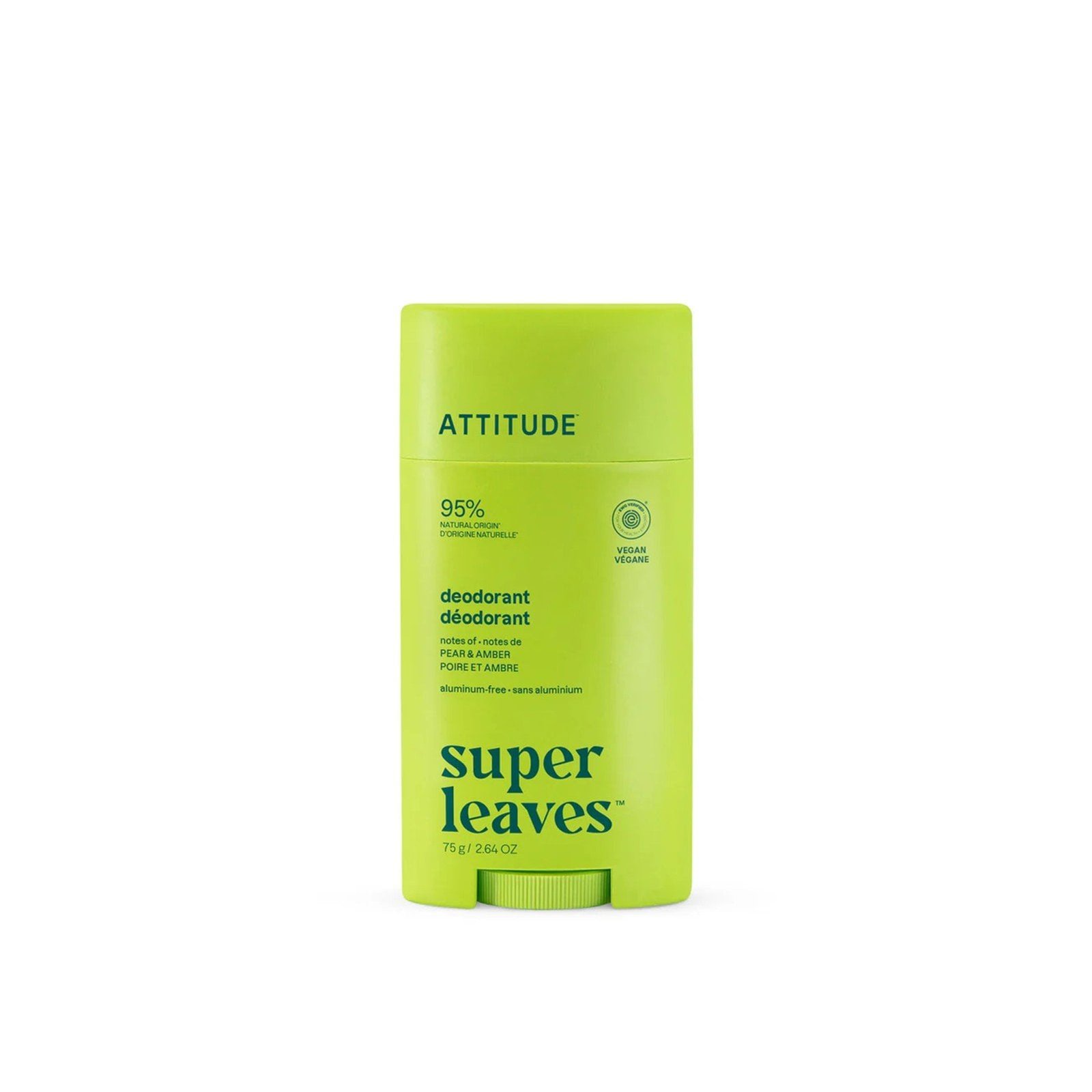 ATTITUDE Super Leaves Deodorant Aluminum-Free Pear & Amber 75g