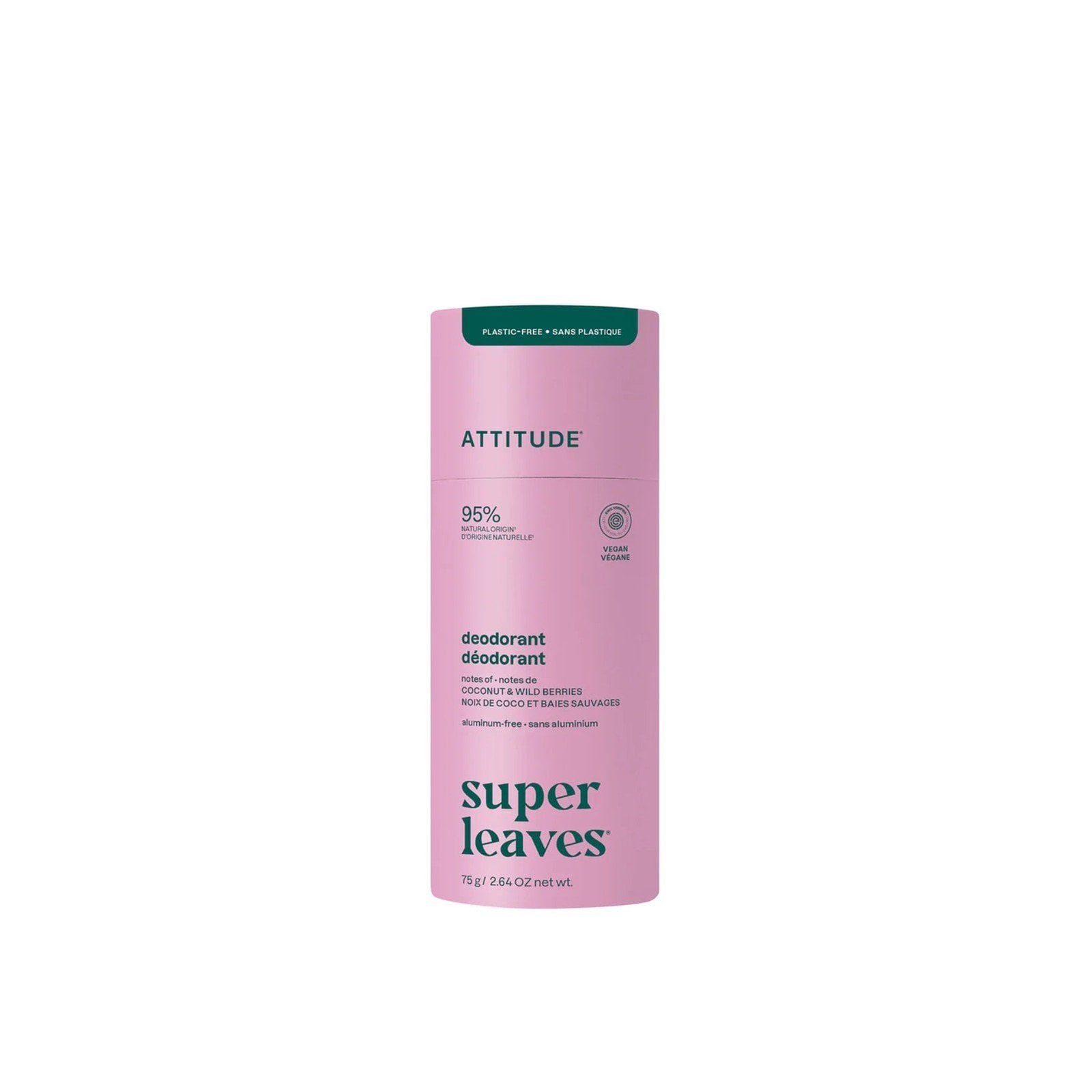 ATTITUDE Super Leaves Deodorant Coconut & Wild Berries 75g