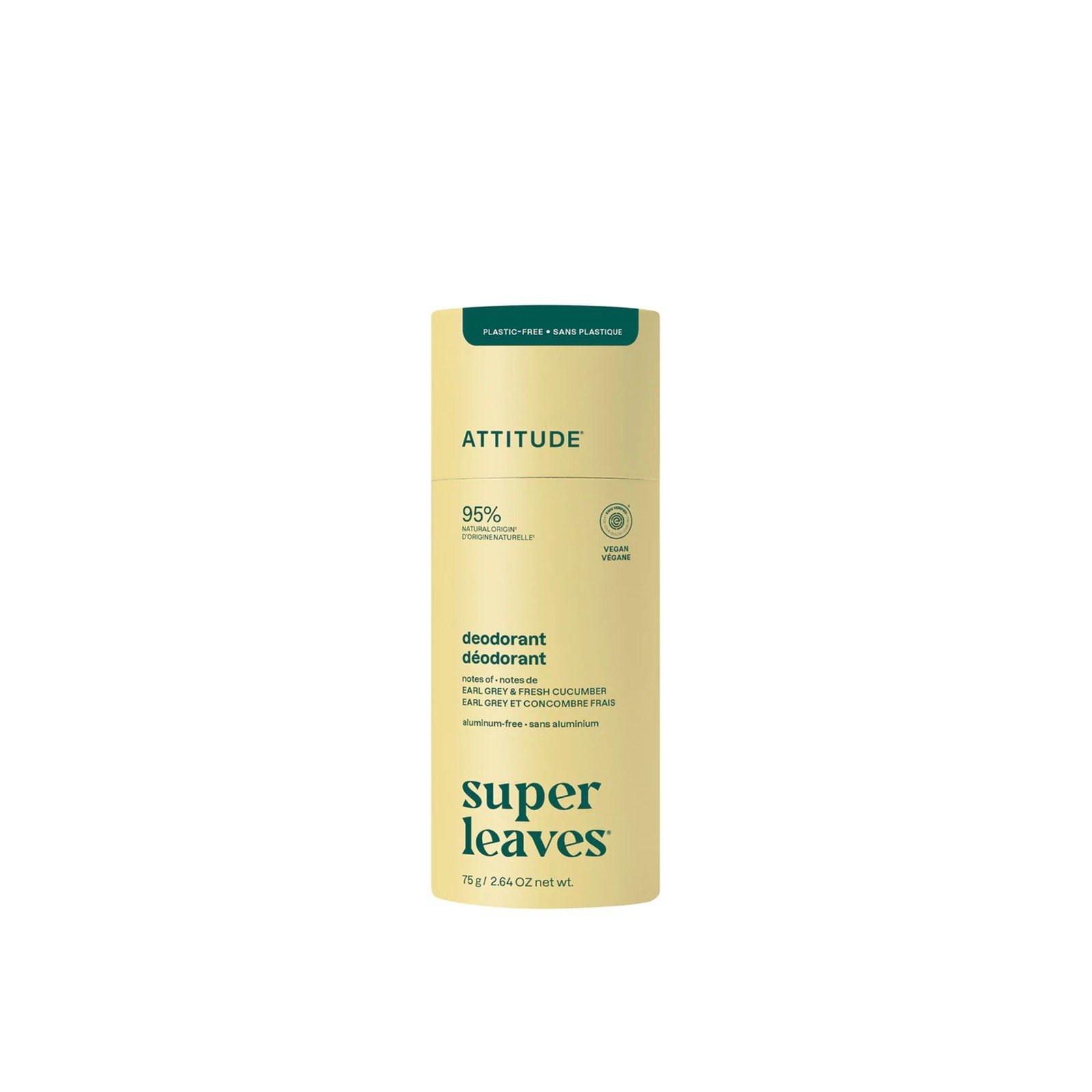 ATTITUDE Super Leaves Deodorant Earl Grey & Fresh Cucumber 75g