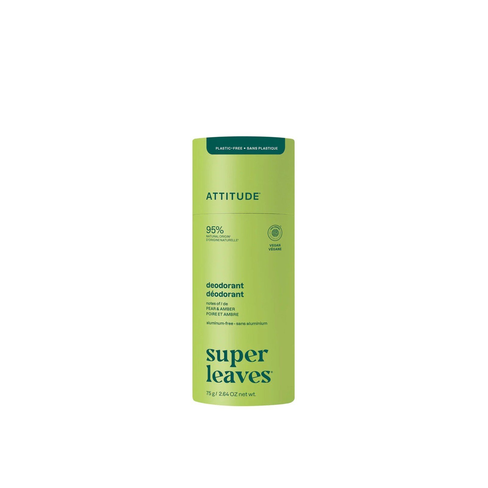 ATTITUDE Super Leaves Deodorant Pear & Amber 75g