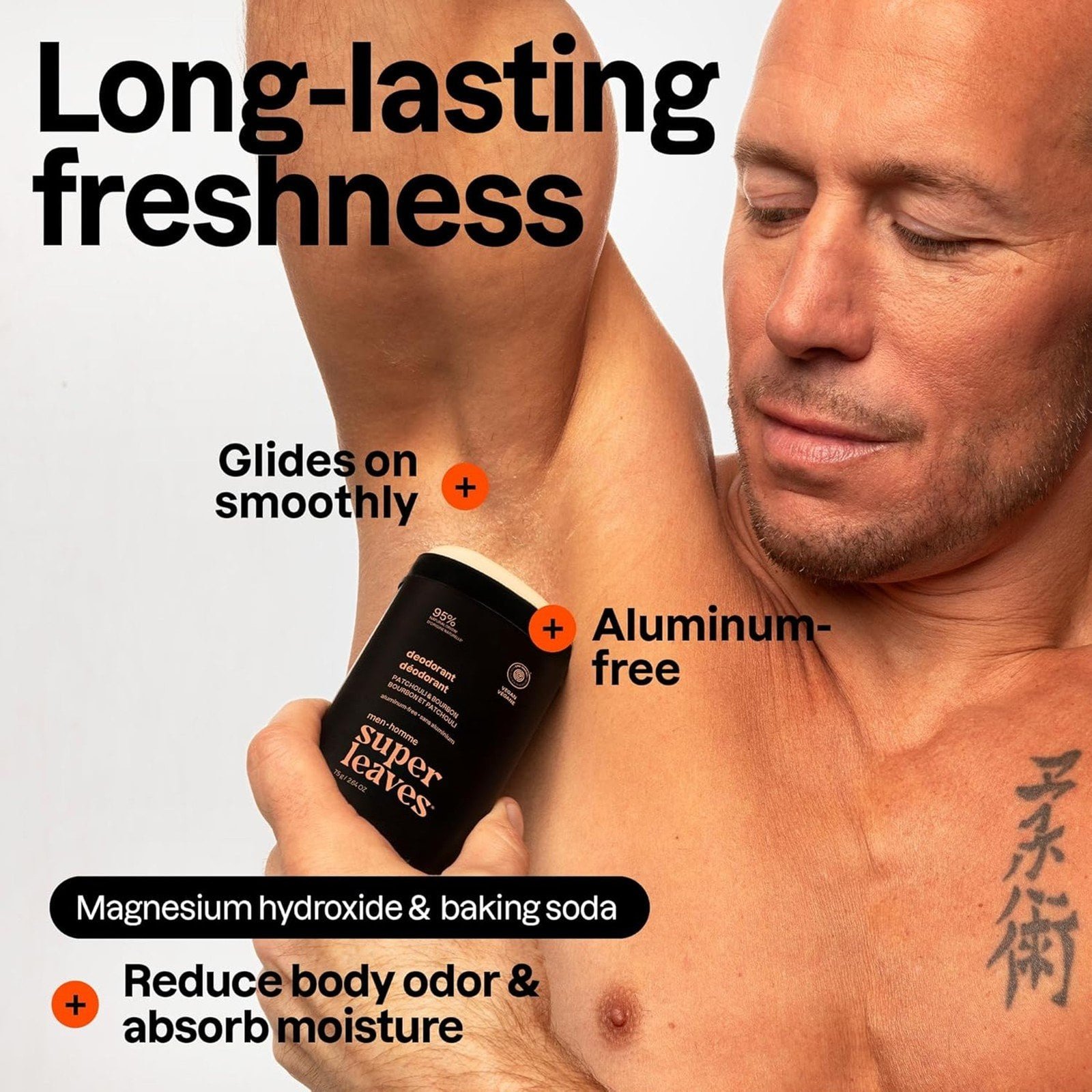 ATTITUDE Super Leaves Men Deodorant Patchouli & Bourbon 75g