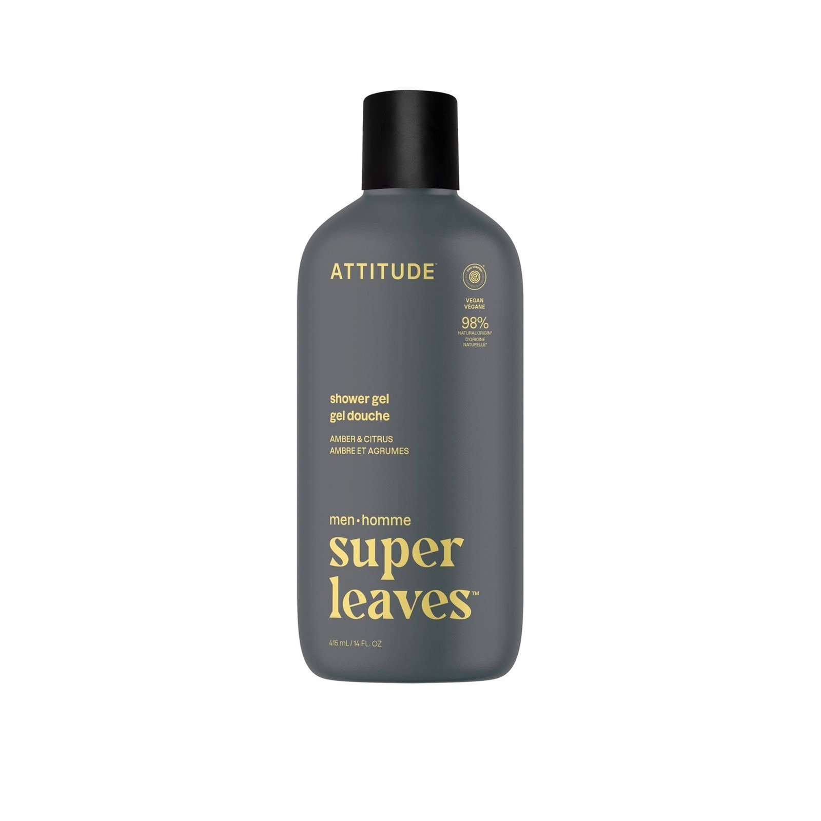 ATTITUDE Super Leaves Men Shower Gel Amber & Citrus 415ml