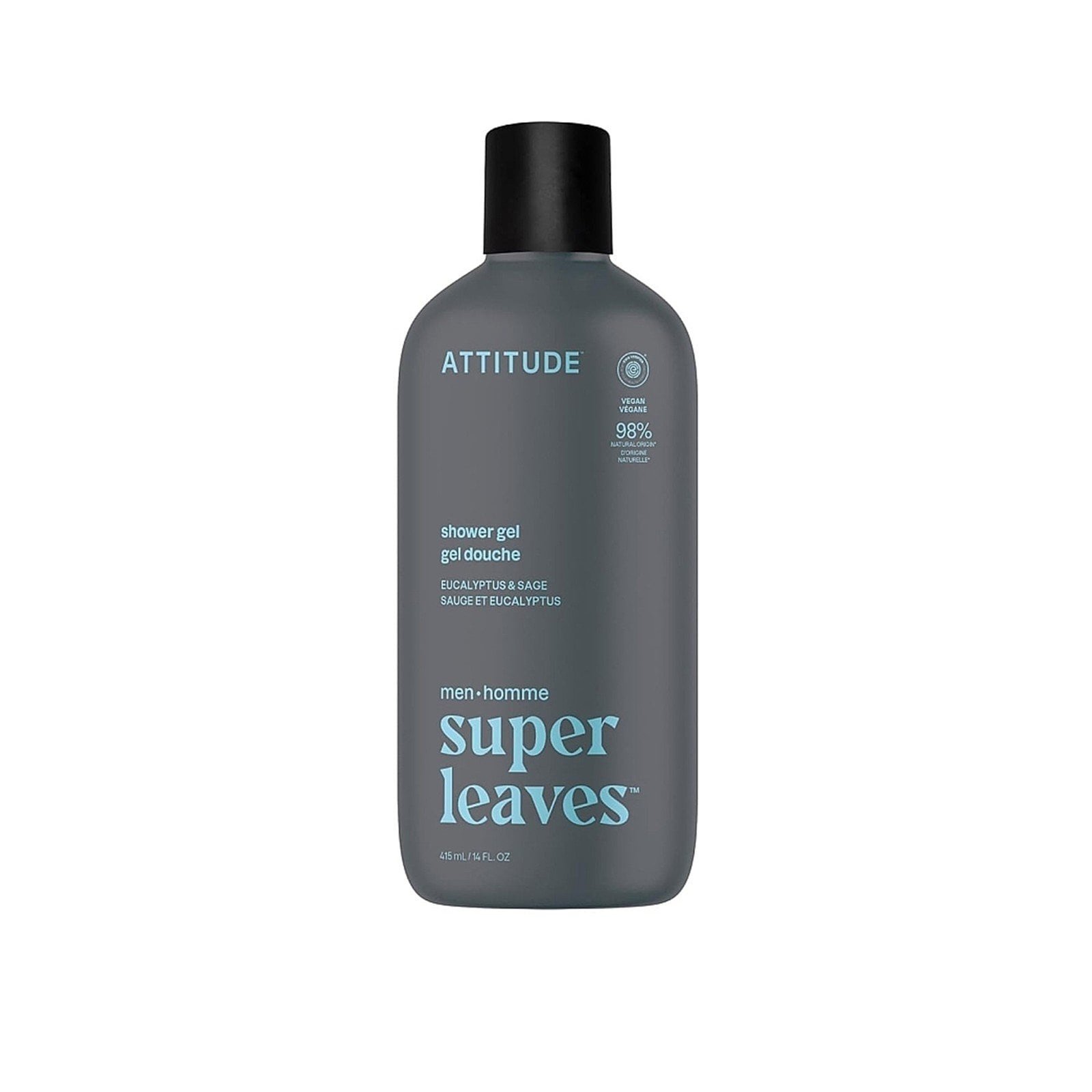 ATTITUDE Super Leaves Men Shower Gel Eucalyptus & Sage 415ml
