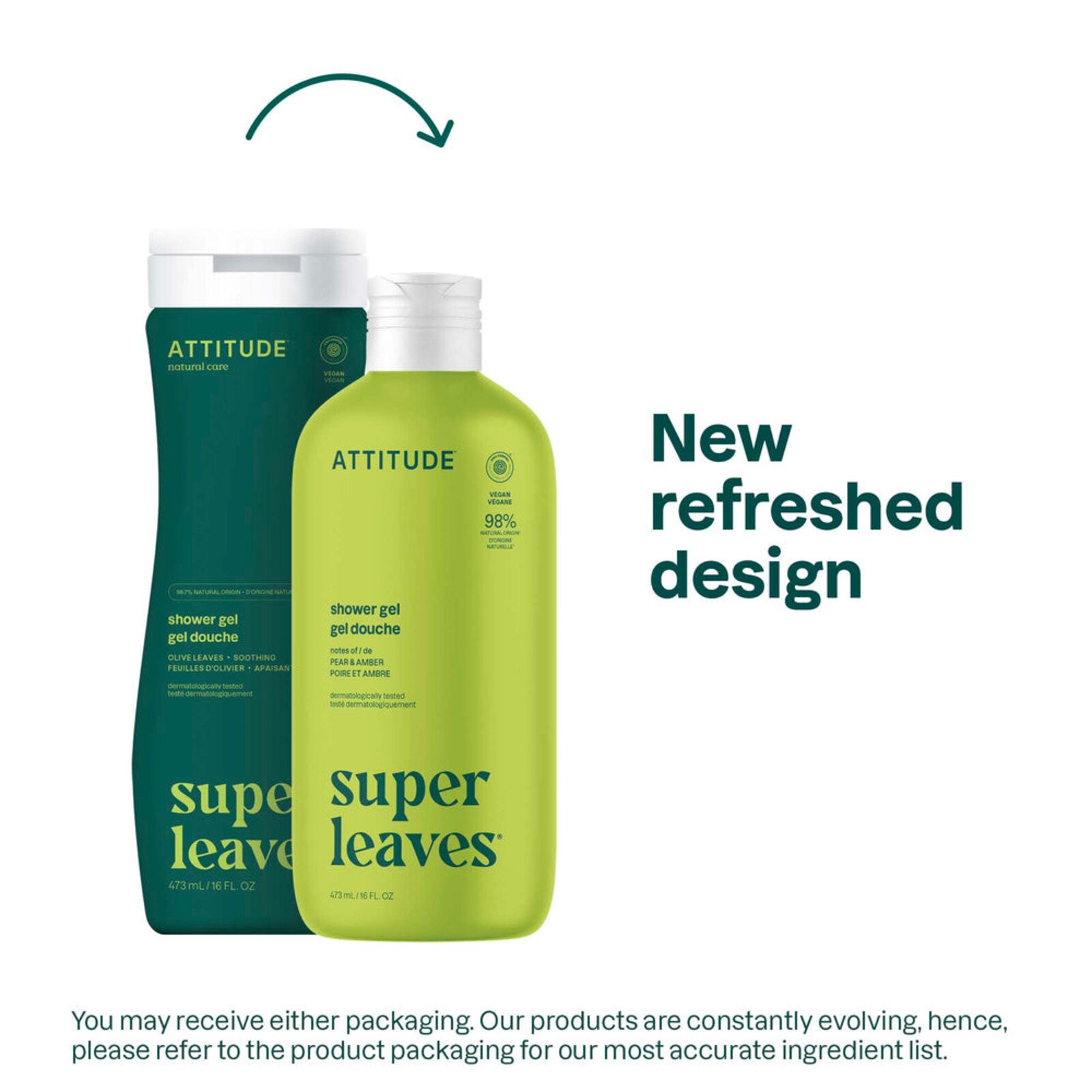 ATTITUDE Super Leaves Nourishing Shower Gel 473ml (16floz)