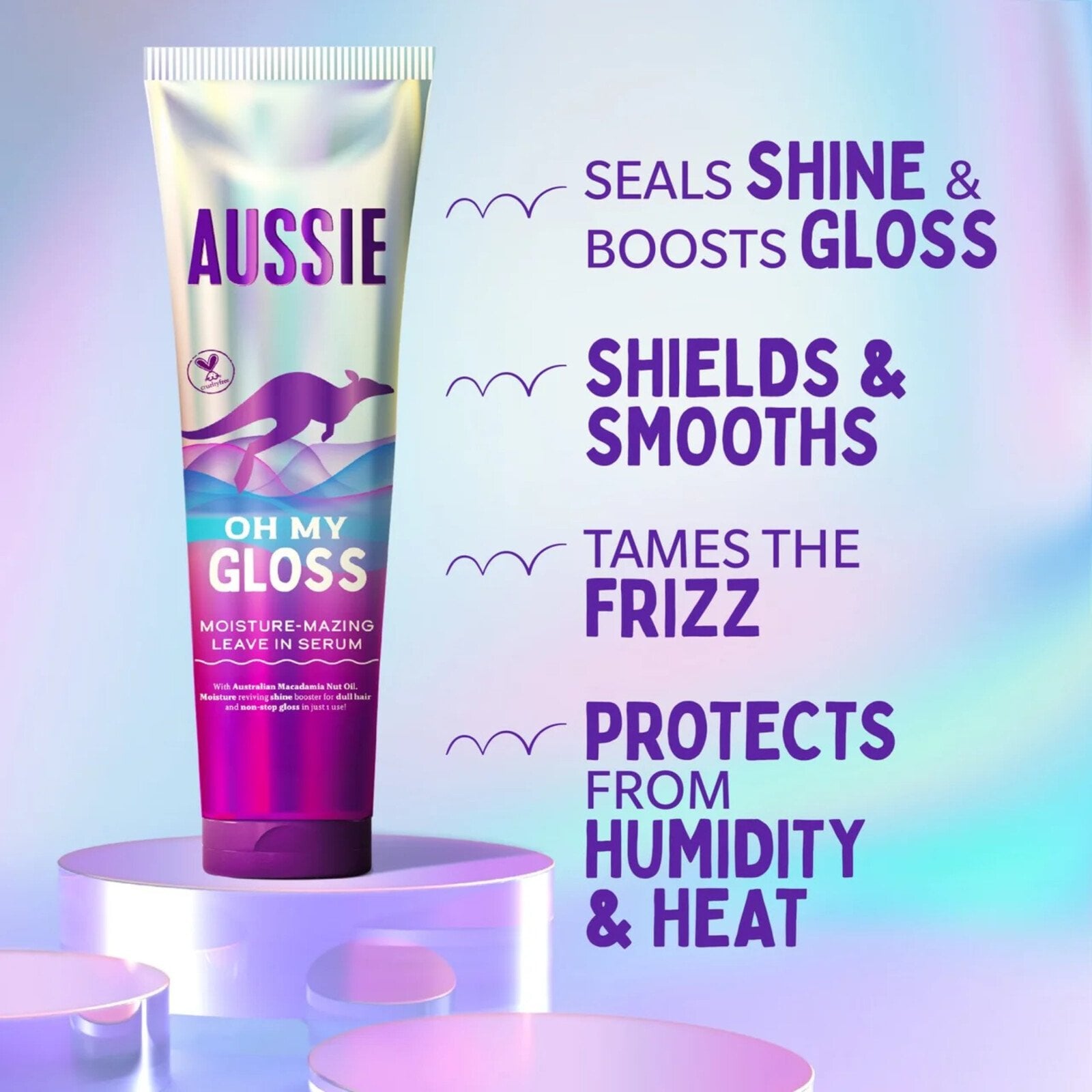 Aussie Oh My Gloss Moisture-Mazing Leave In Serum 160ml