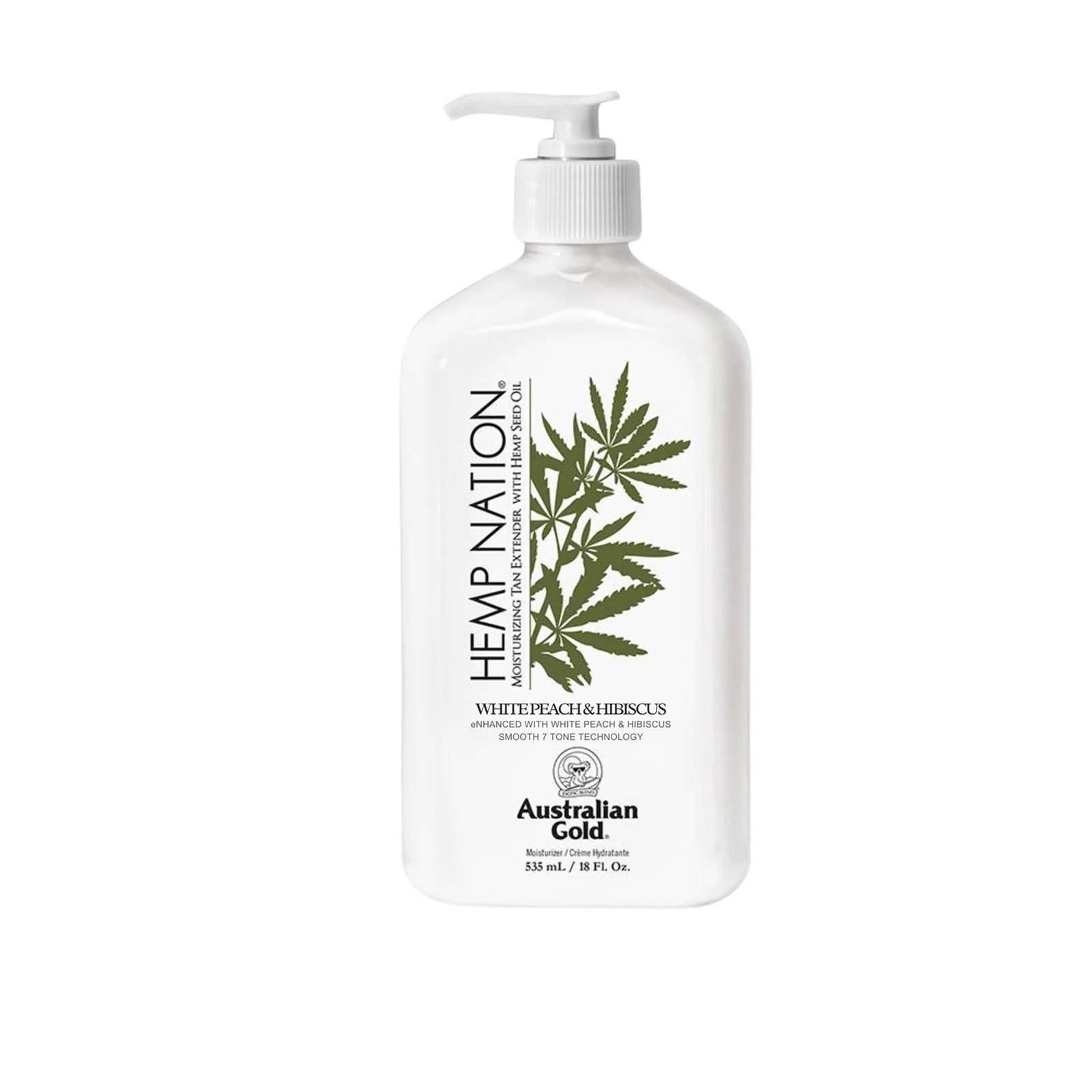 Australian Gold Hemp Nation White Peach & Hibiscus Moisturizing Tan Extender 535ml (18floz)