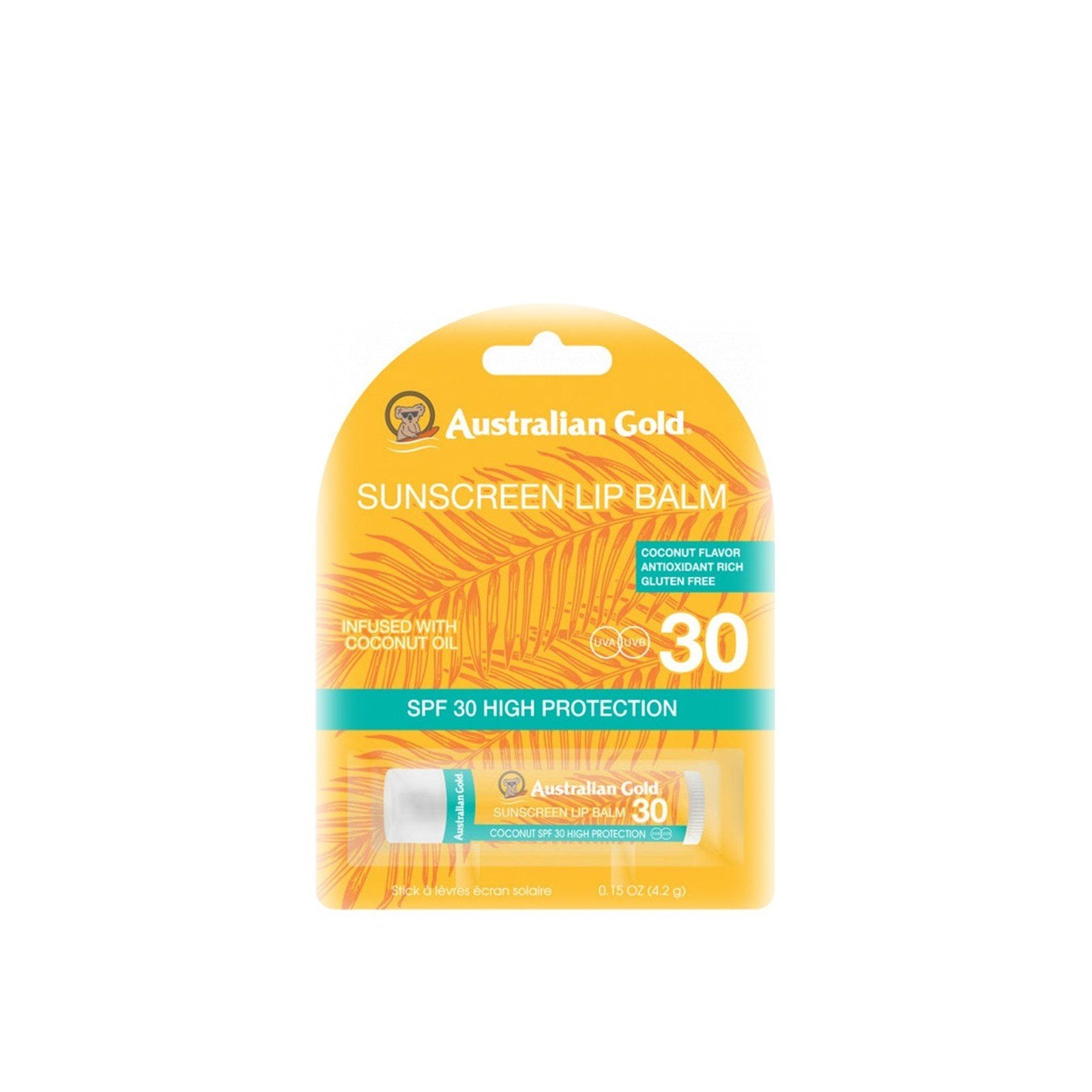 Australian Gold Sunscreen Lip Balm Coconut SPF30 4.2g (0.15oz)