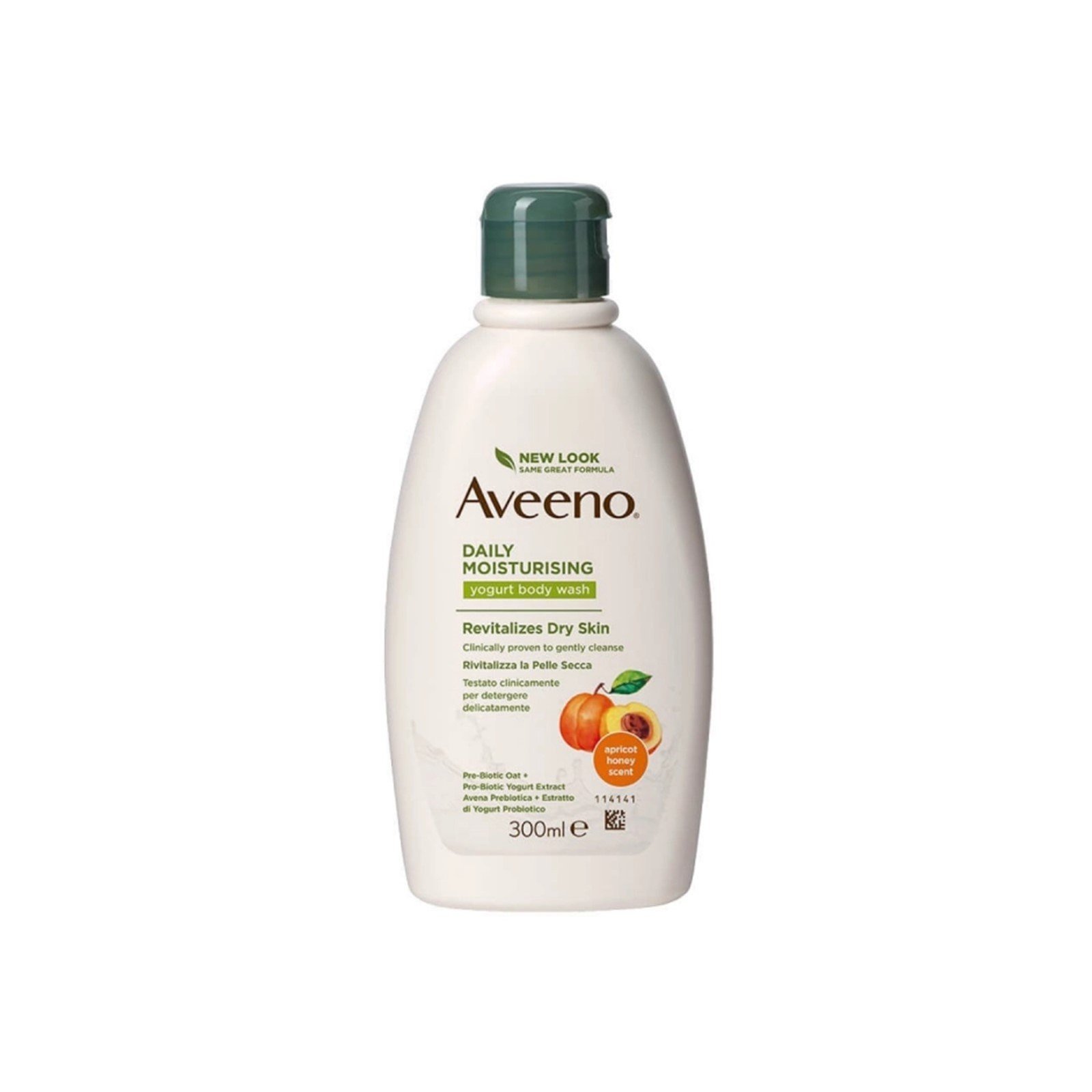 Aveeno Daily Moisturizing Yogurt Body Wash Apricot & Honey 300ml