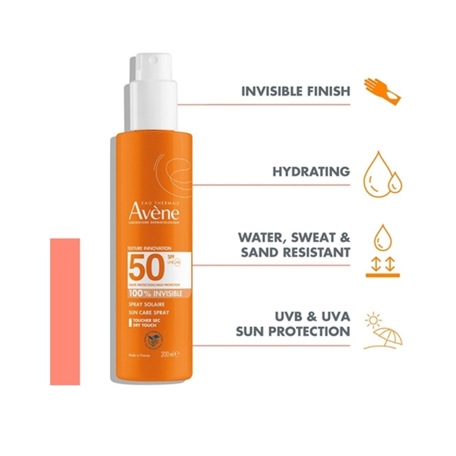 Avène 100% Invisible Sun Care Spray SPF50 200ml