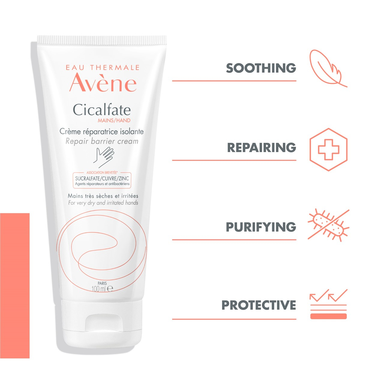 Avene Cicalfate Restorative Hand Cream - 3.3 oz tube