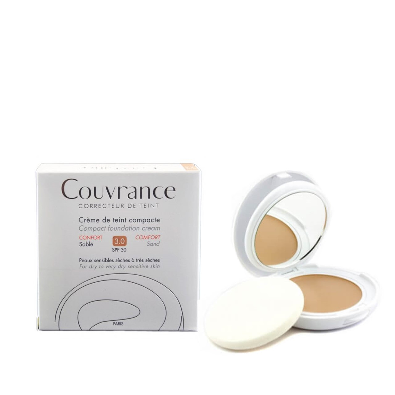 Avène Couvrance Compact Comfort Cream Foundation 3.0 Sand 10g