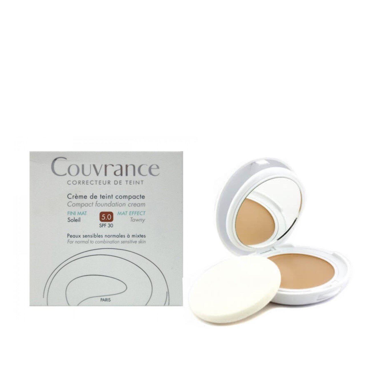 Avène Couvrance Compact Oil-Free Cream Foundation 5.0 Tan 10g (0.35oz)