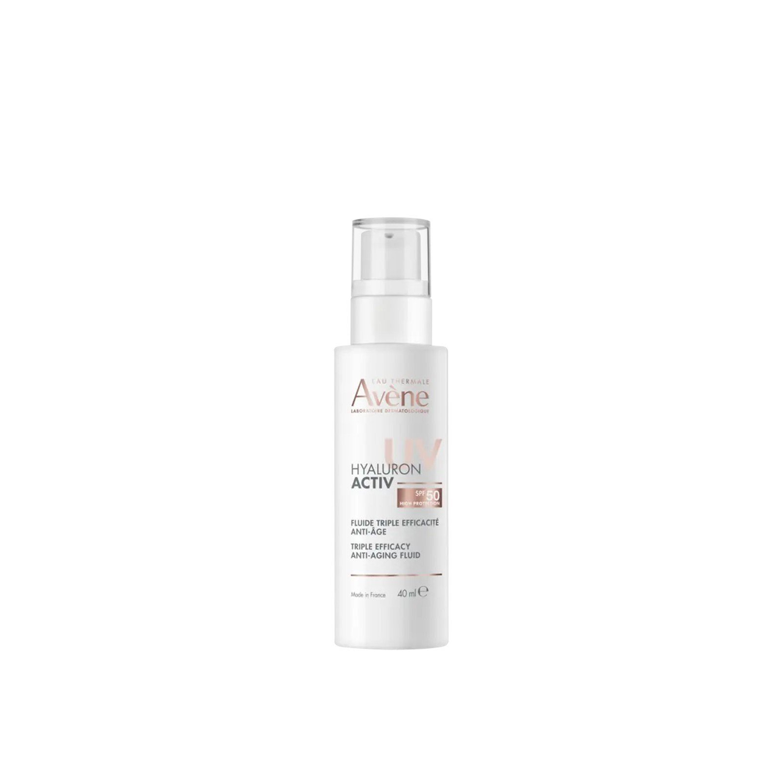 Avène Hyaluron Activ UV Fluido Antiedad Triple Eficacia SPF50 40ml