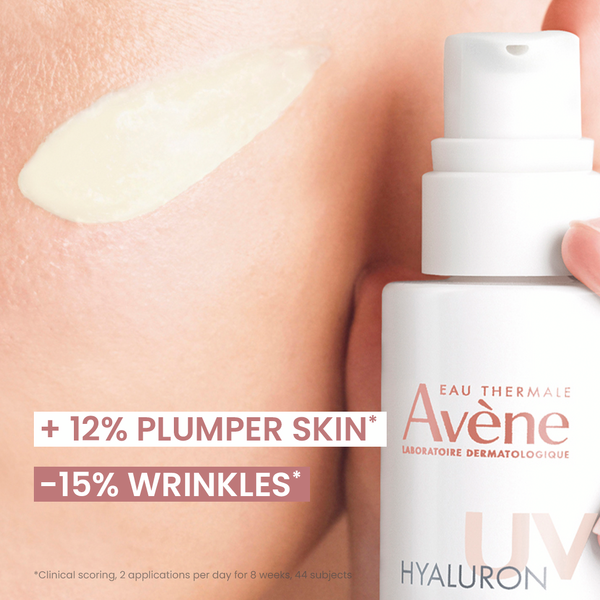 Avène هيالورون أكتيف أكتيف للأشعة فوق البنفسجية ثلاثي الفعالية المضاد للشيخوخة سائل مضاد للشيخوخة بعامل حماية من الشمس SPF50 40 مل