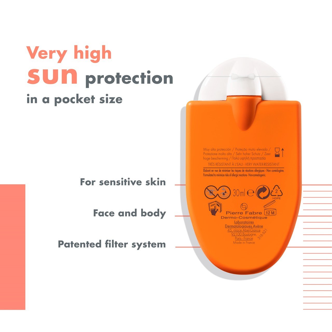 Avène Sun Very High Protection Réflexe Solaire Dry Touch SPF50+ 30ml