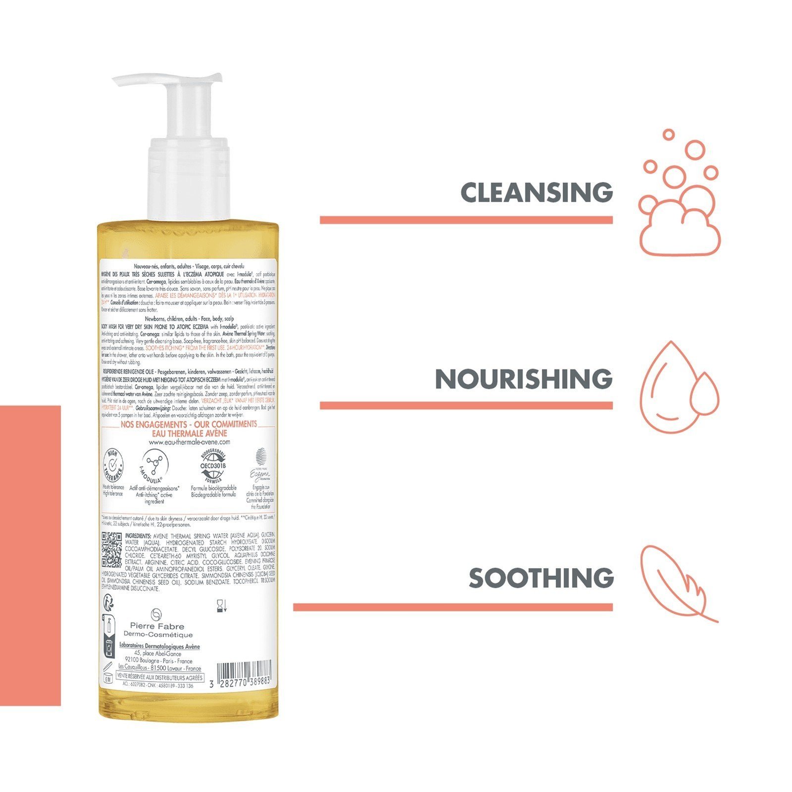 Avène XeraCalm A.D Lipid-Replenishing Cleansing Oil 750ml