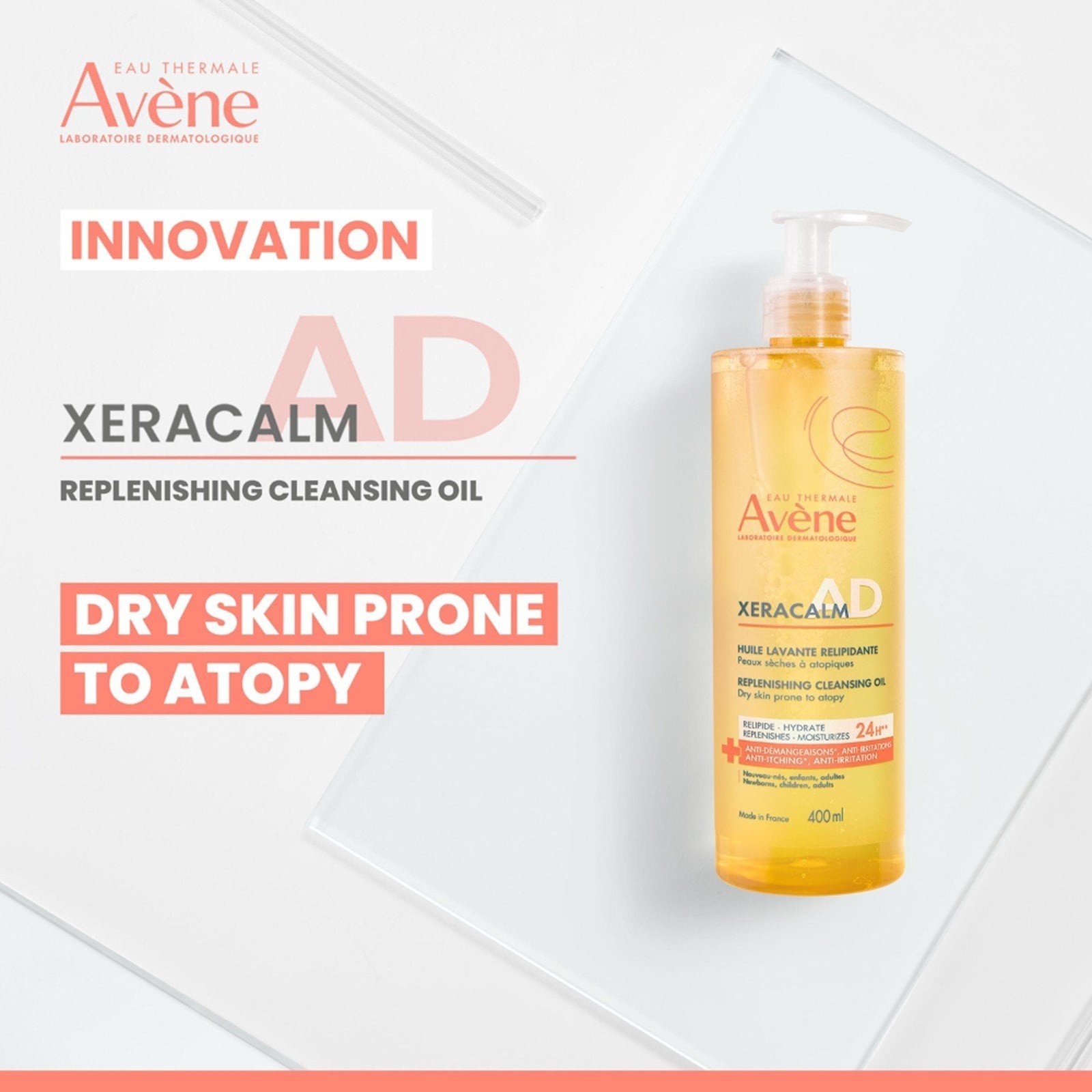 Avène XeraCalm A.D Replenishing Cleansing Oil 1L