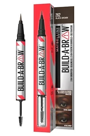 Maybelline Build-A-Brow 2-In-1 Brow Pen + Sealing Gel 262 Black Brown