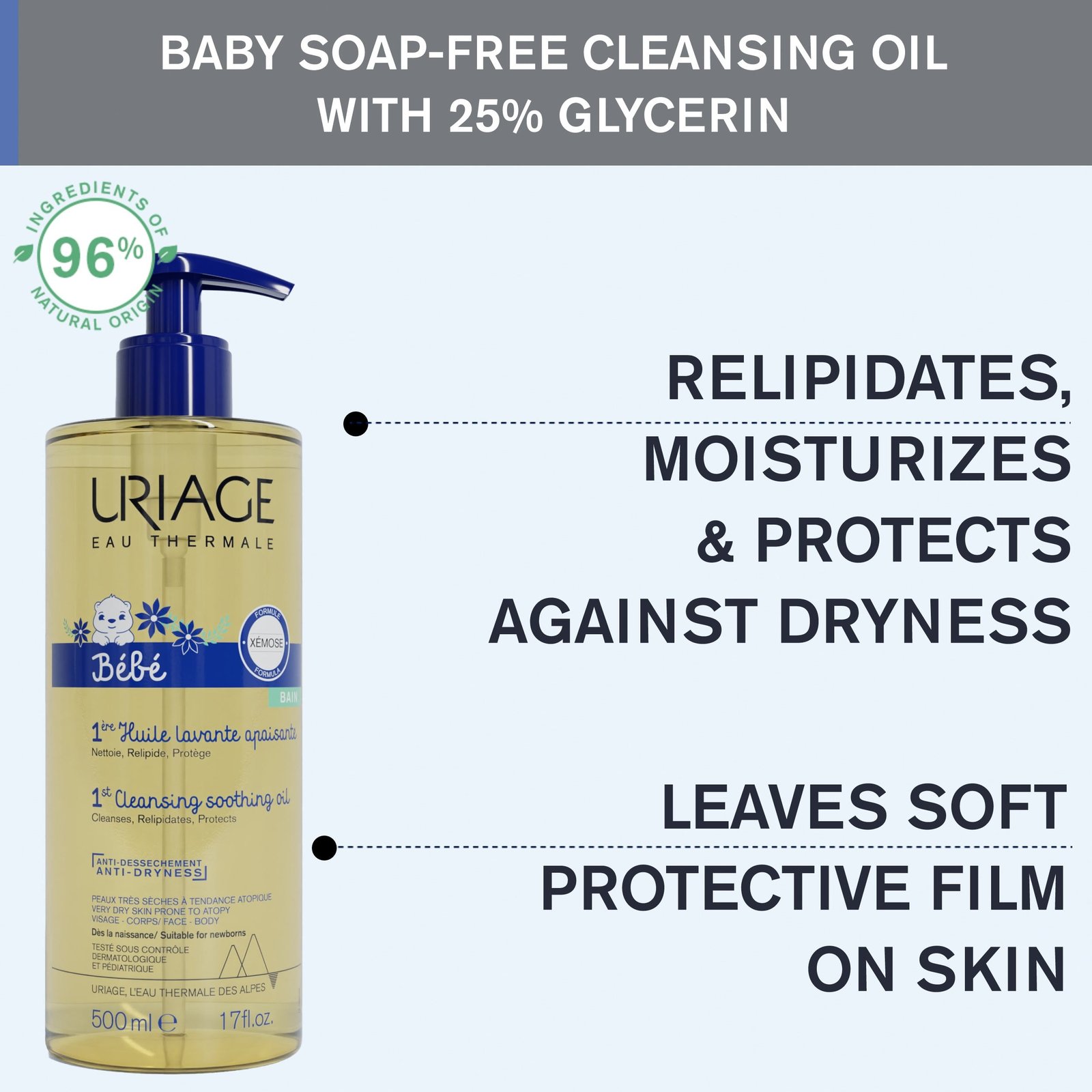Uriage Baby 1st Cleansing Oil 500ml