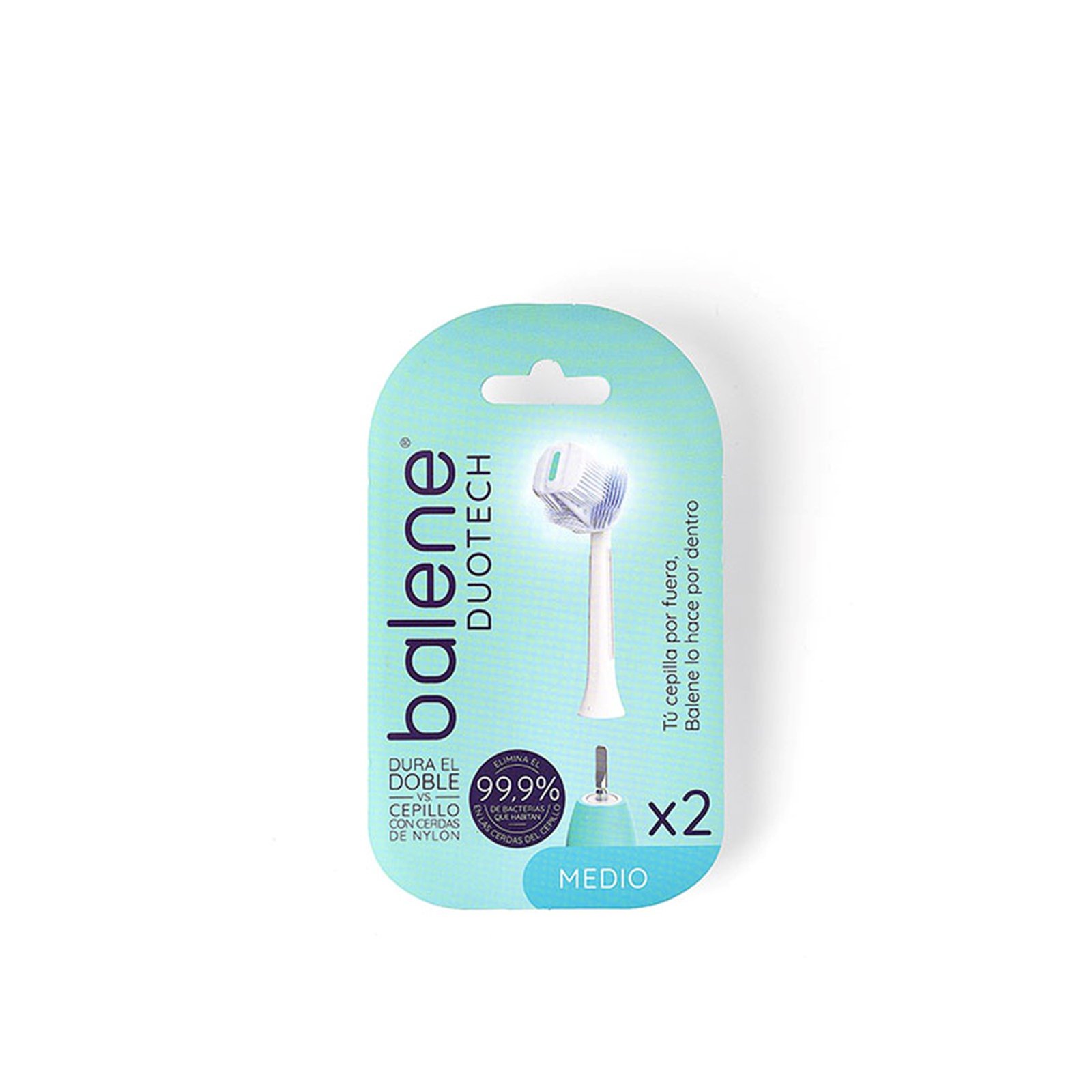 Balene Duotech Electric Toothbrush Replacement Heads Medium x2
