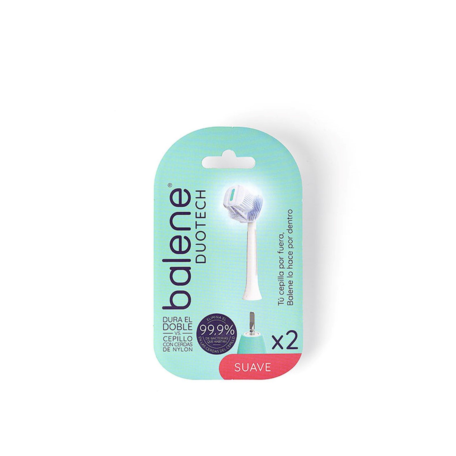 Balene Duotech Electric Toothbrush Replacement Heads Soft x2