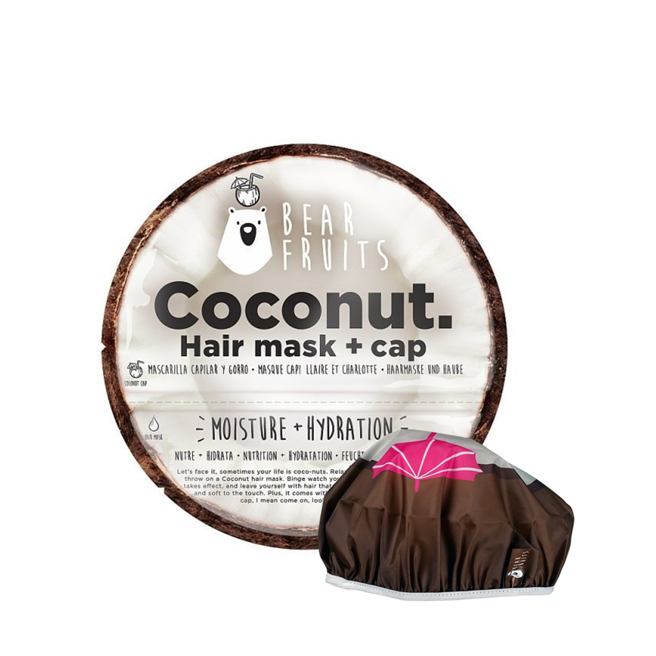 Bear Fruits Coconut Moisture & Hydration Hair Mask & Hair Cap 20ml (0.68fl oz)