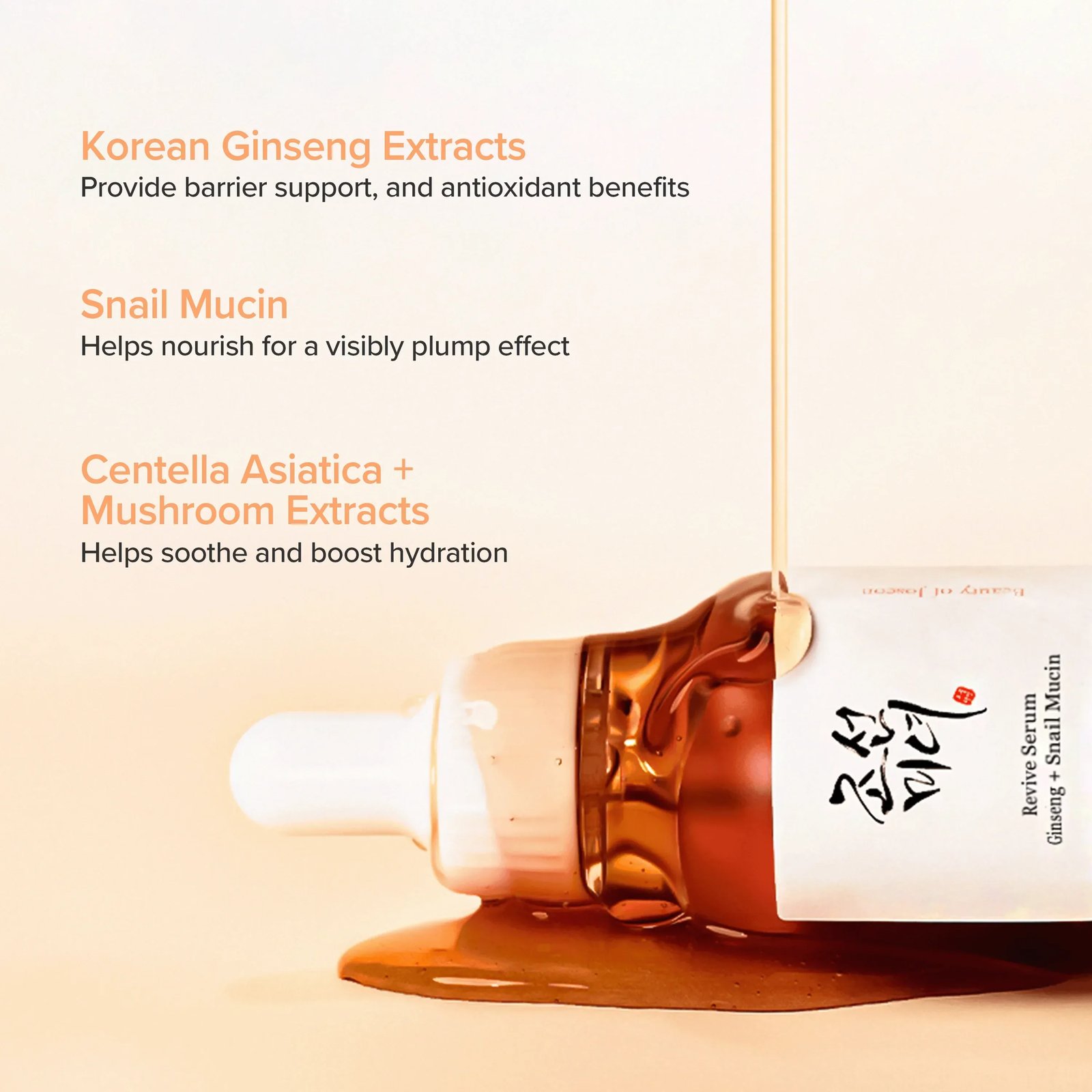 Beauty of Joseon Ginseng + Snail Mucin Revive Sérum 30ml