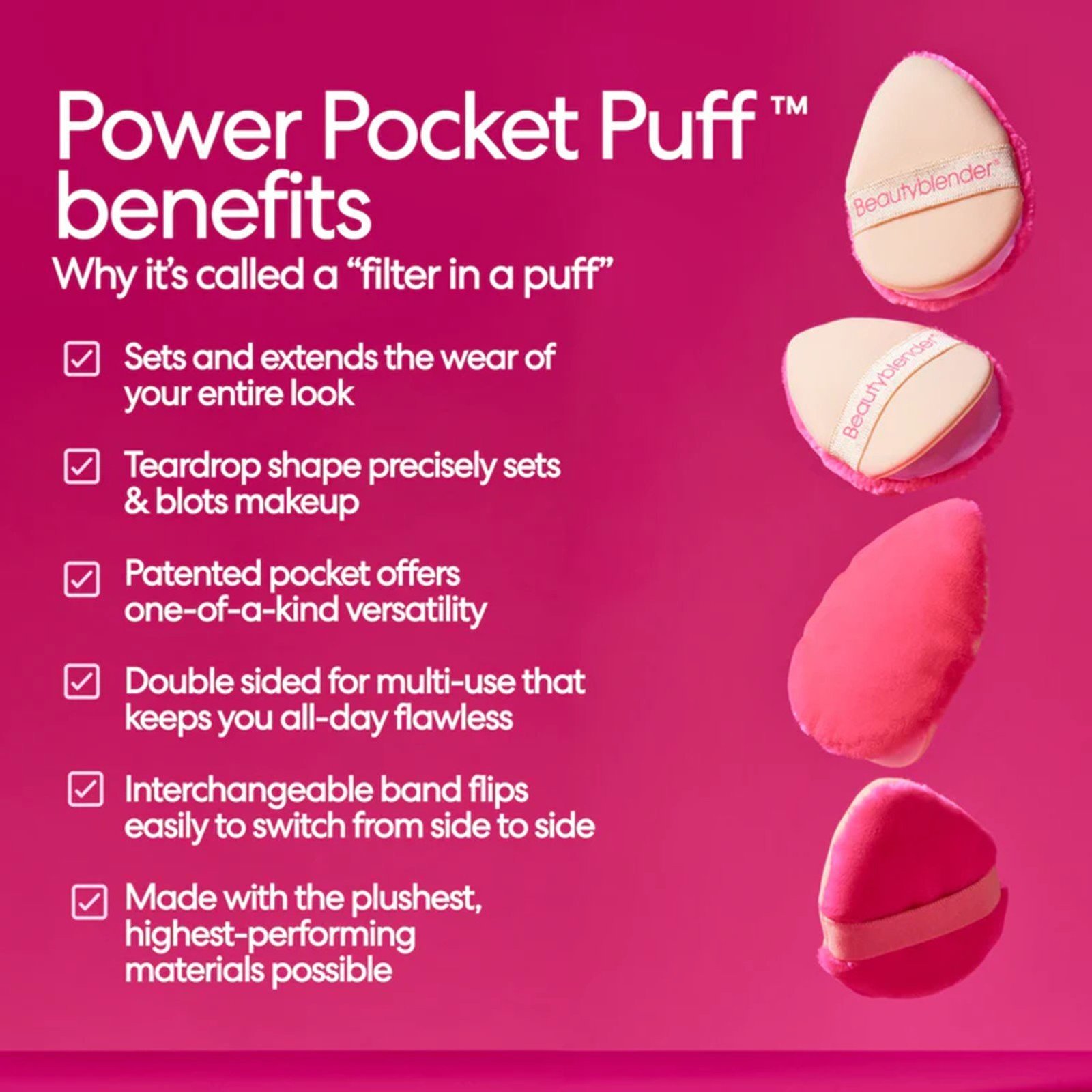 beautyblender Power Pocket Puff Dual Sided Powder Puff