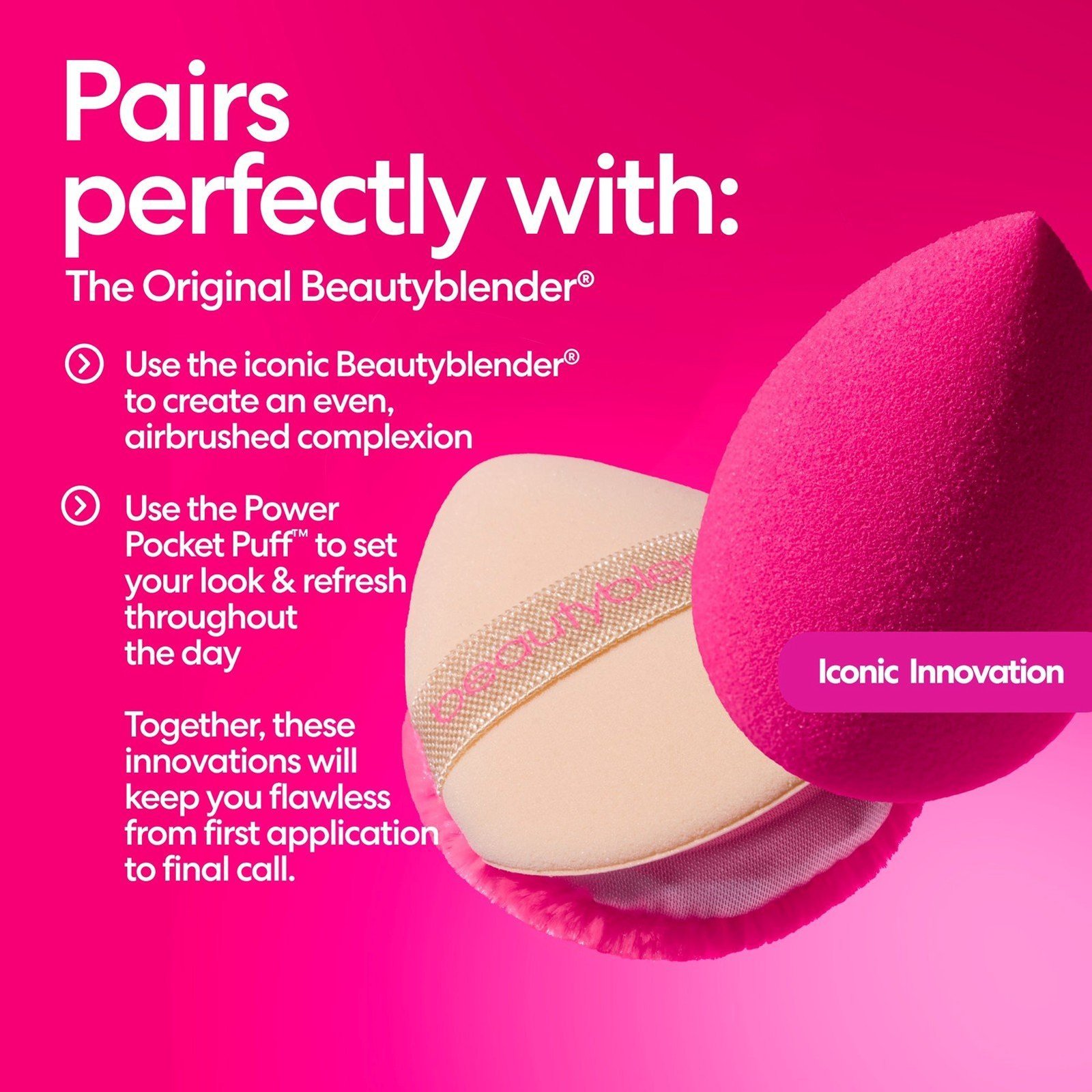 beautyblender Power Pocket Puff Dual Sided Powder Puff
