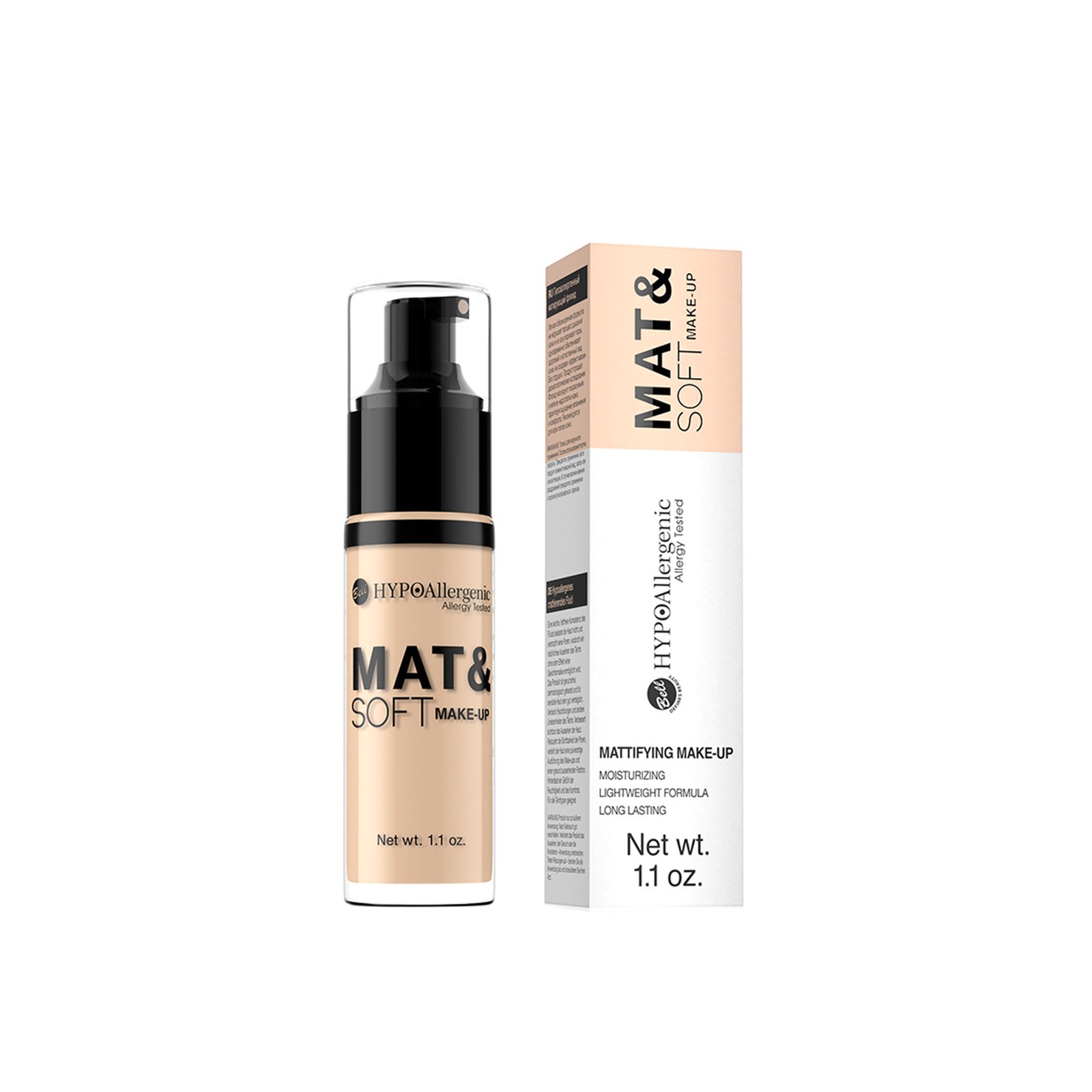 Bell HYPOAllergenic Mat & Soft Make-up Foundation 04 Golden Beige 30g