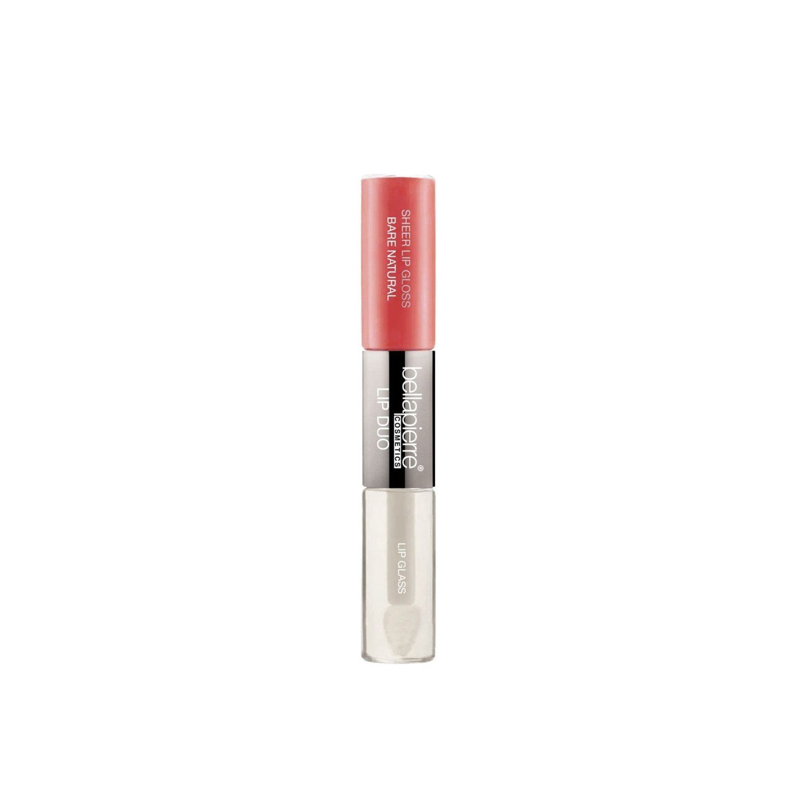 Bellapierre Cosmetics Sheer Lip Gloss & Clear Glass Duo Bare Natural 7ml