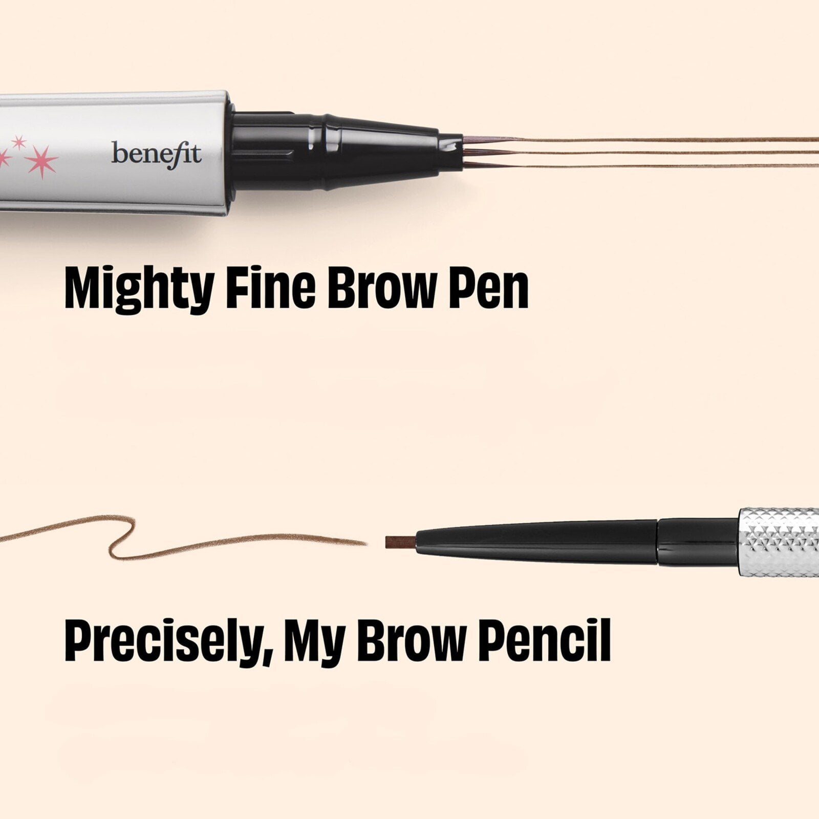 benefit Mighty Fine Brow Brow Pen 3.5 Neutral Medium Brown 0.5ml