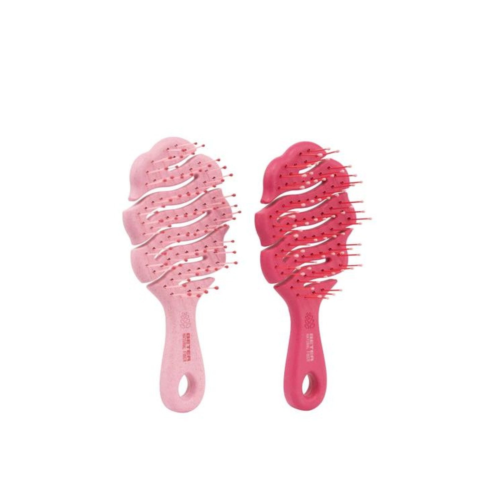Beter Natural Fiber 180º Flex Hairbrush XS Fuchsia/Pale Pink x1