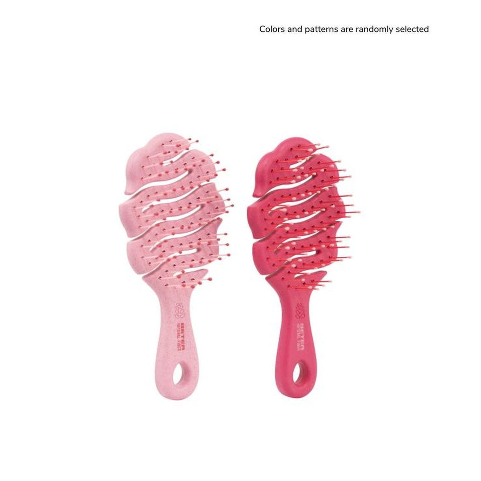 Beter Natural Fiber 180º Flex Hairbrush XS Fuchsia/Pale Pink x1