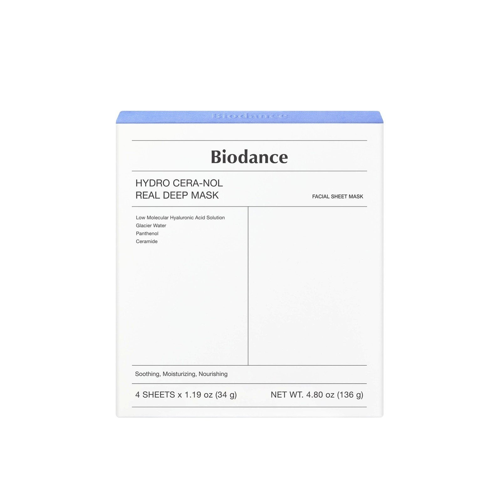 Biodance Hydro Cera-Nol Real Deep Mask x4